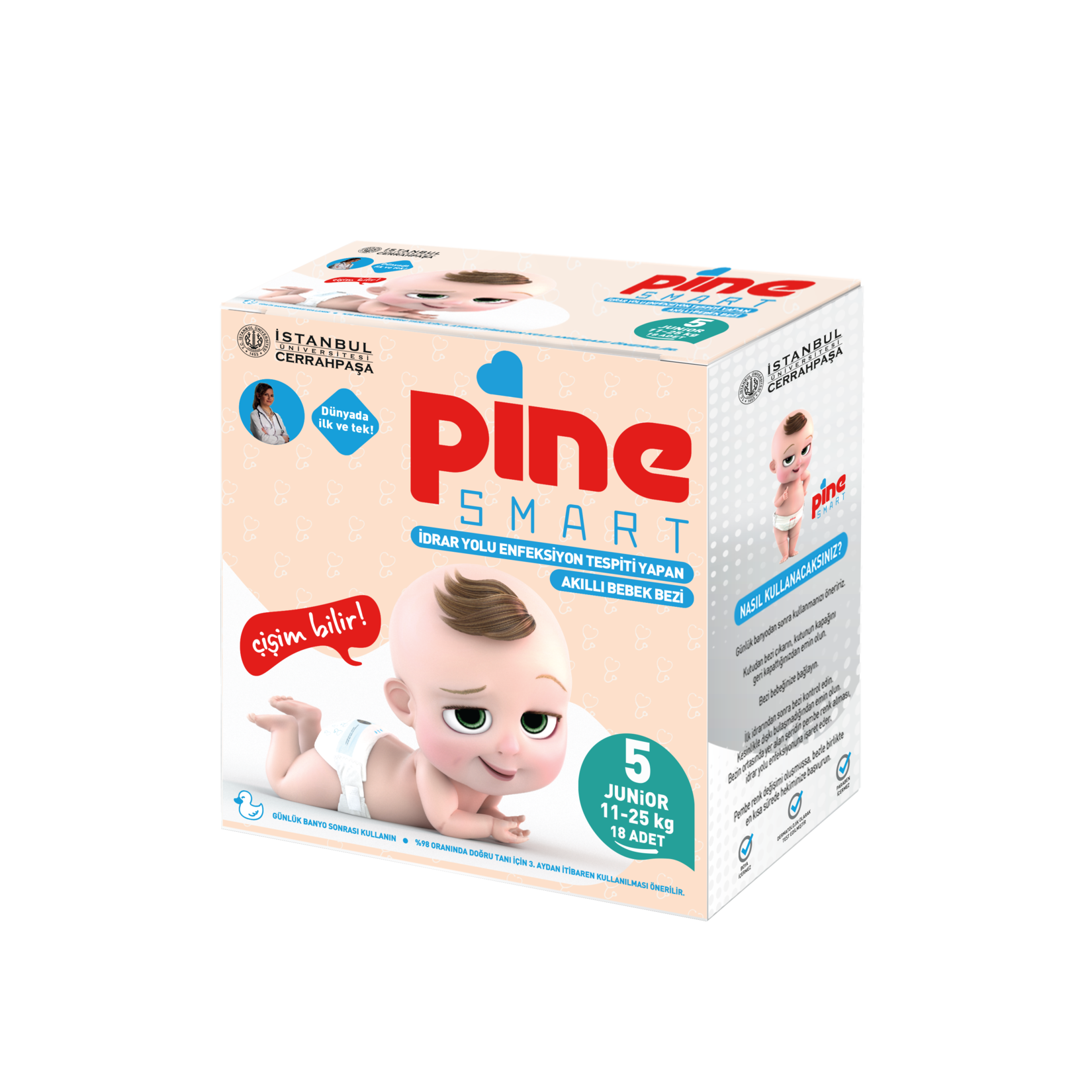 Pine Smart Akıllı Bebek Bezi 5 Junior 11-25 Kg 18'li