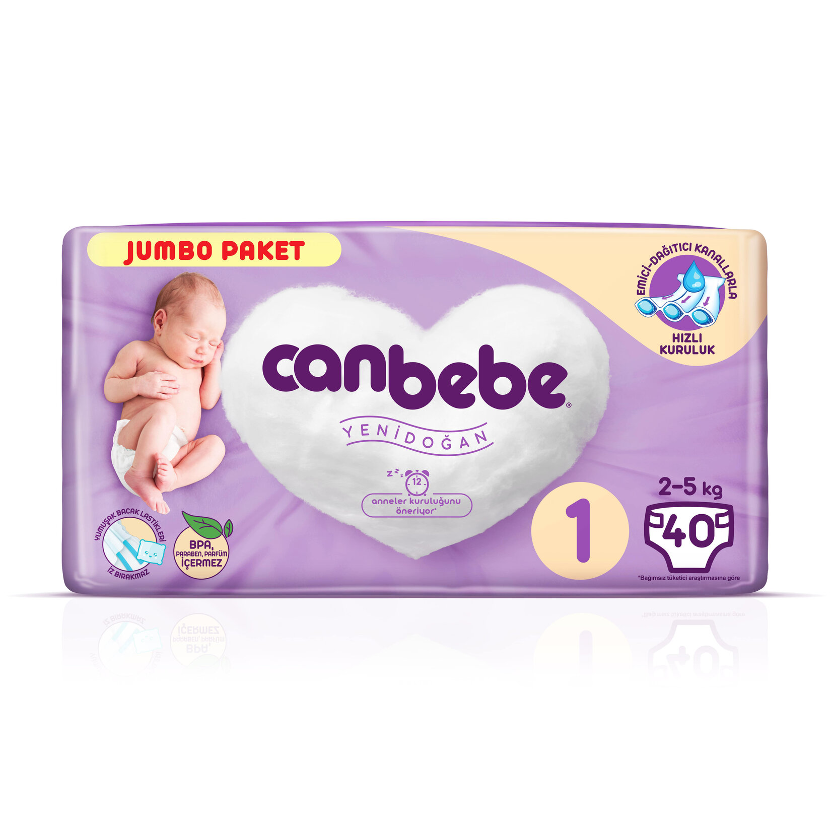 Canbebe Jumbo Yenidoğan 2-5 Kg 40 Lı
