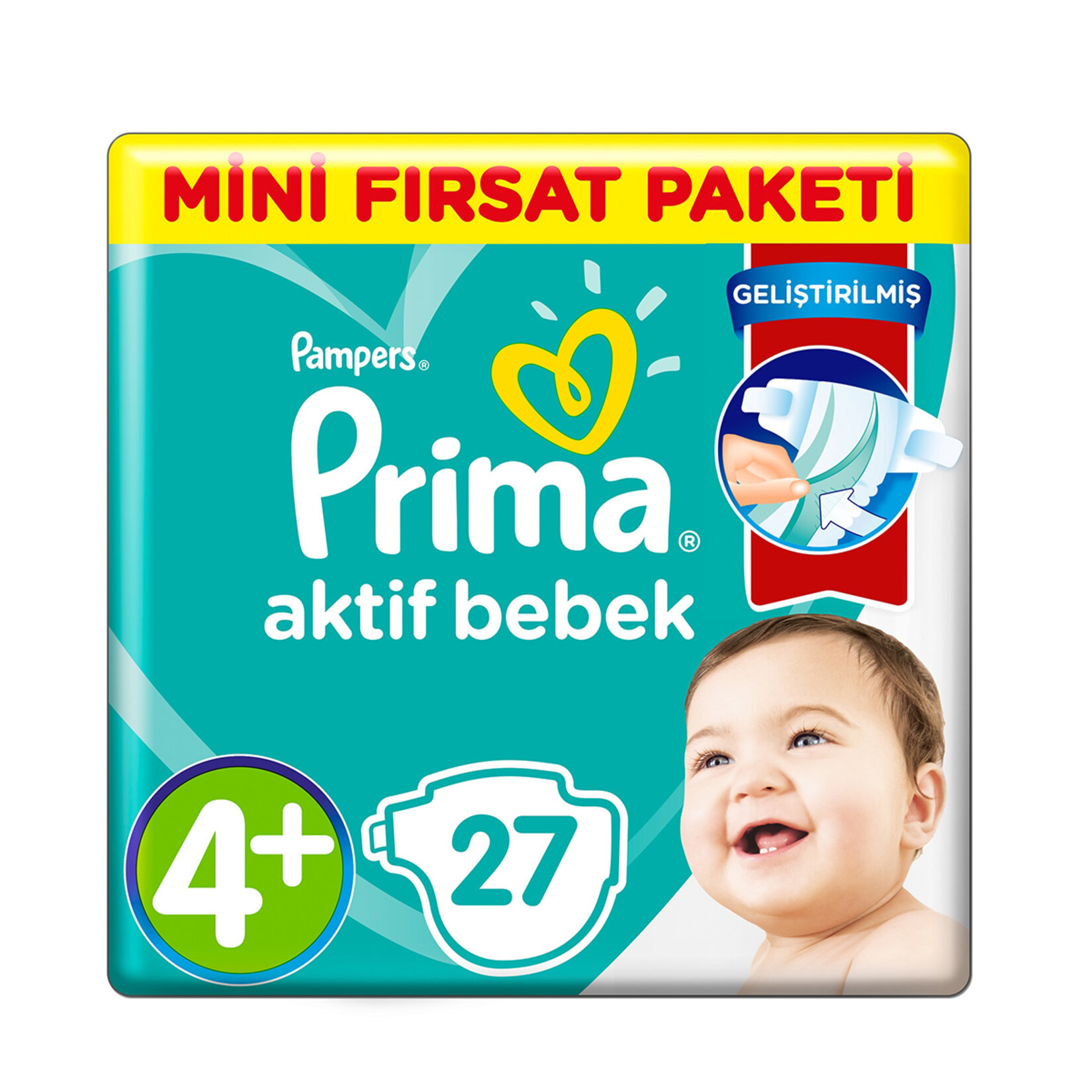 Prima Aktif Bebek Mini Fırsat Paketi 10-15 Kg 4+ Beden 27'li