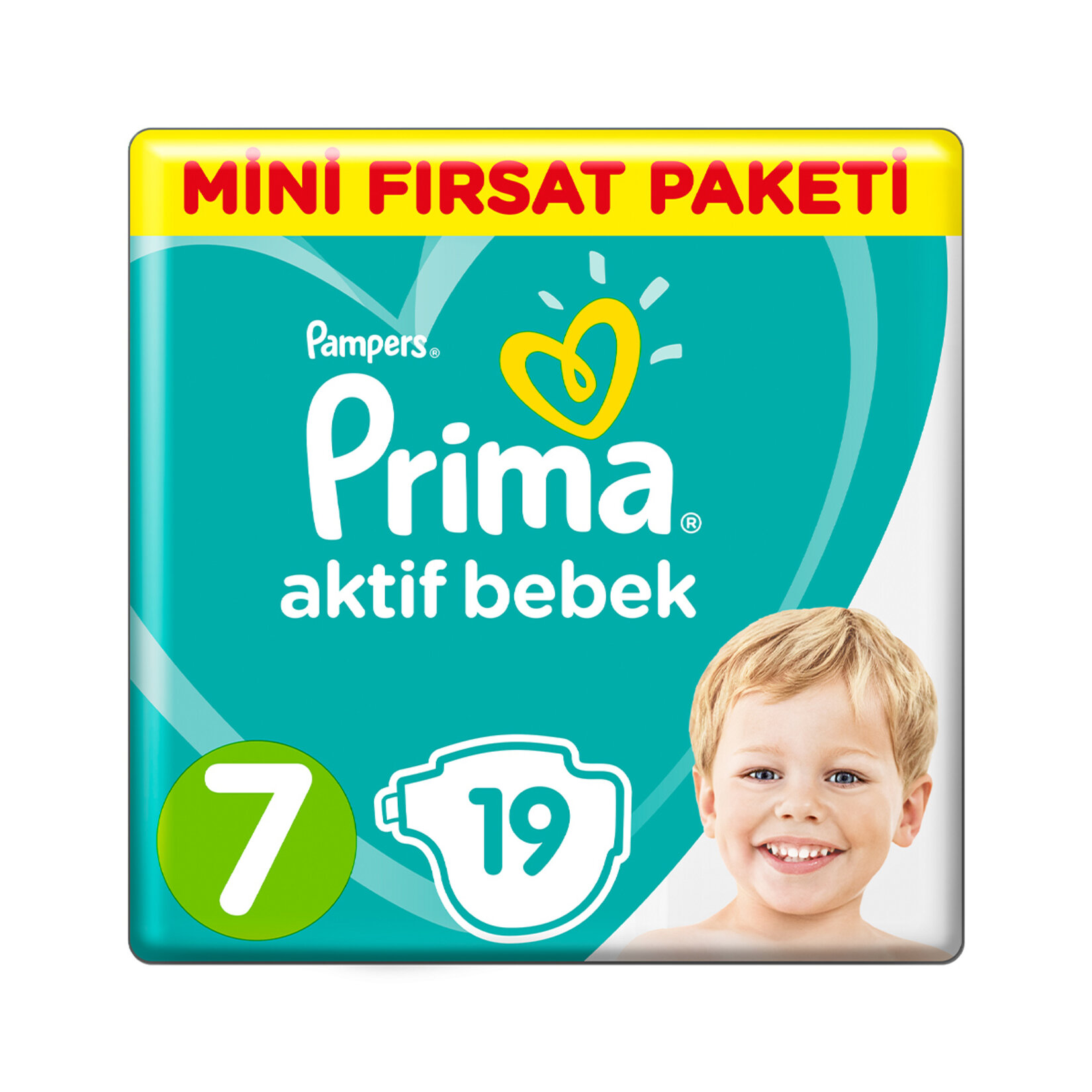 Prıma Aktif Bebek Mini Fırsat Paket 7 Beden 15+ Kg 19'lu