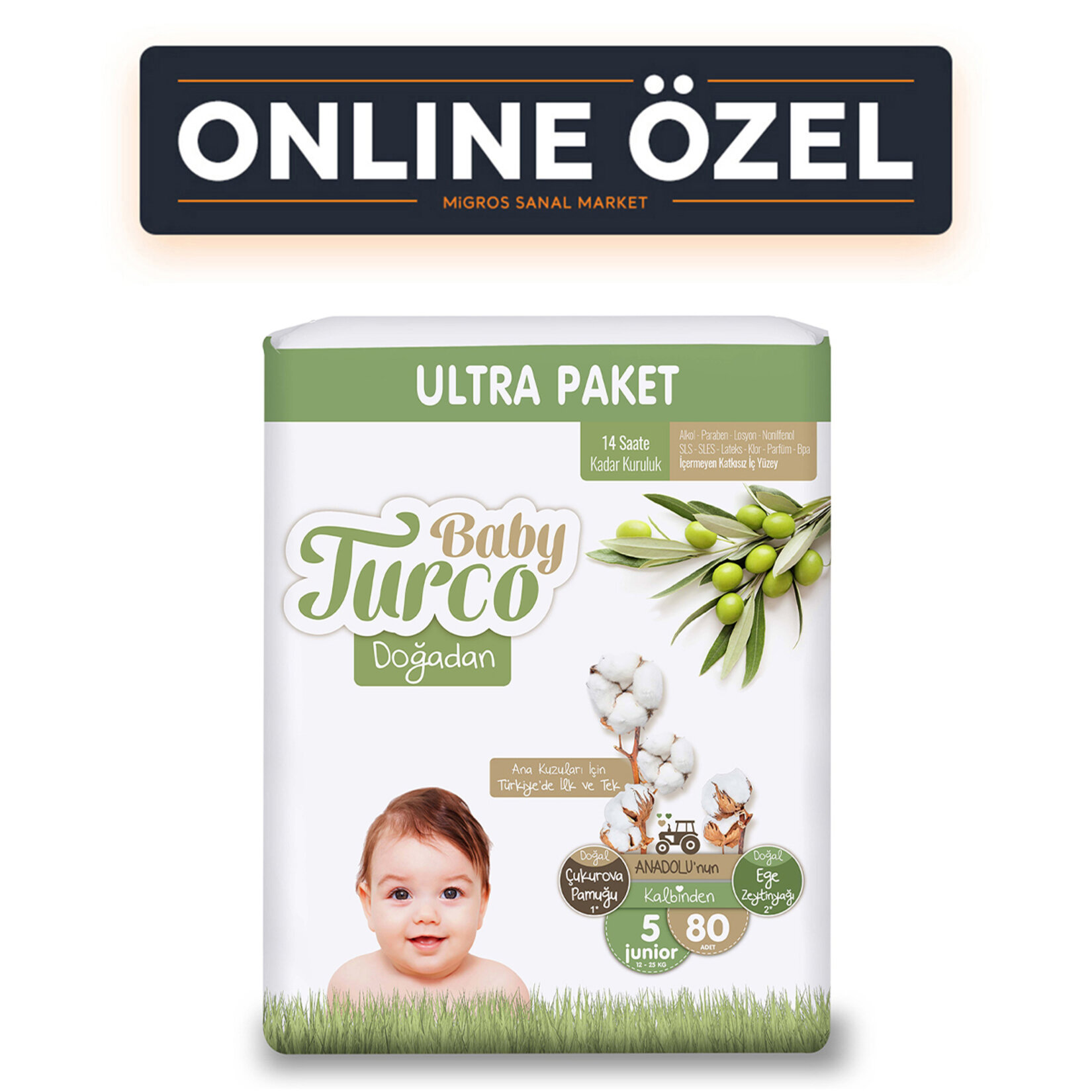 Baby Turco Doğadan Ultra Pkt 5 No Junıor 80'Li