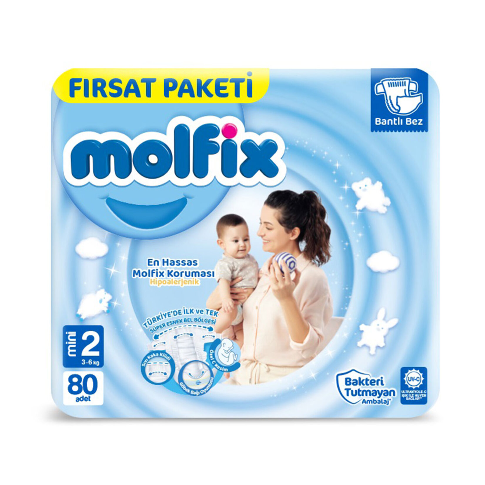 Molfix Bebek Bezi Mini 80'li Fırsat Paketi 3D