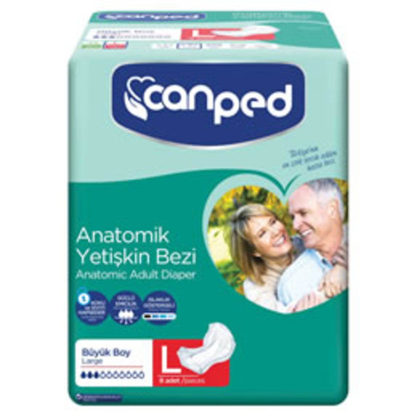 Canped Anatomik Hastabezi Büyük 8'Li
