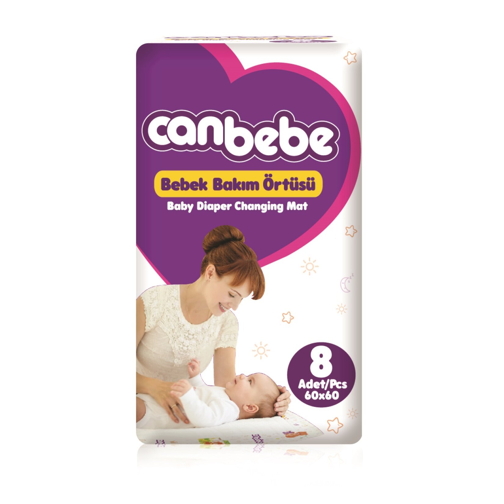 Canbebe Bebek Bakım Örtüsü 8 Adet