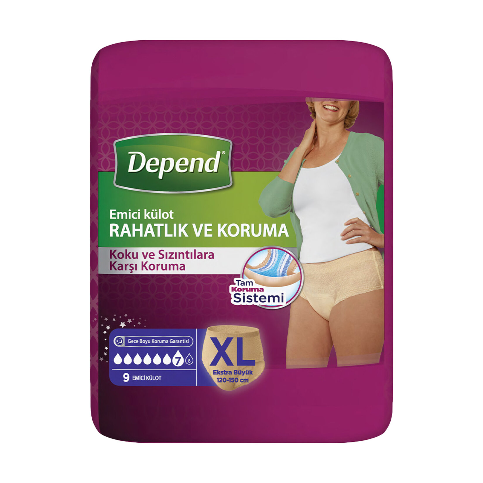 Depend Emici Külot Kadın Extra Büyük 9'Lu