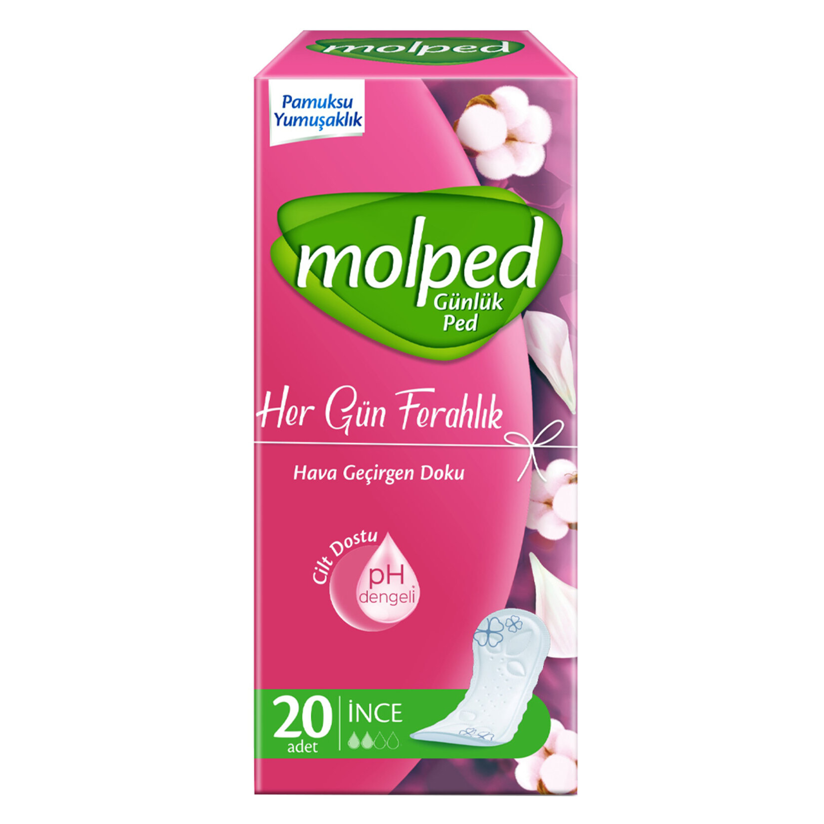 Molped Her Gün Ferahlık Günlük Ped 20'li