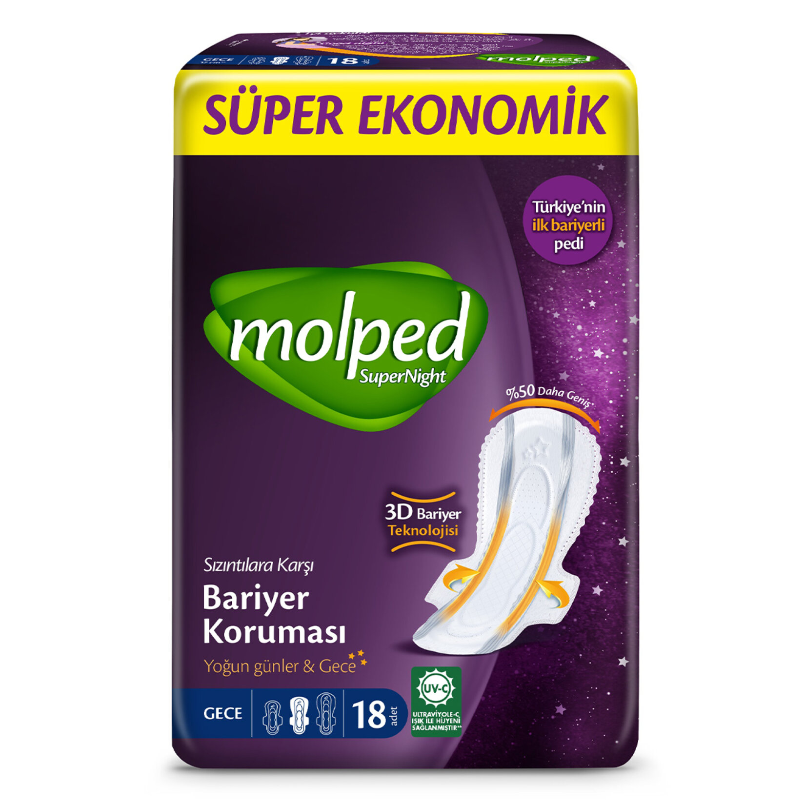Molped Supernight Süper Ekonomik Gece 18'li