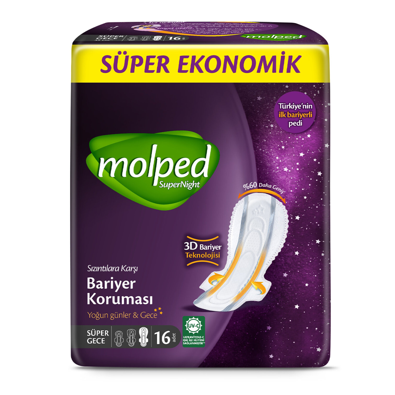 Molped Supernight Süper Ekonomik Süper Gece 16'lı