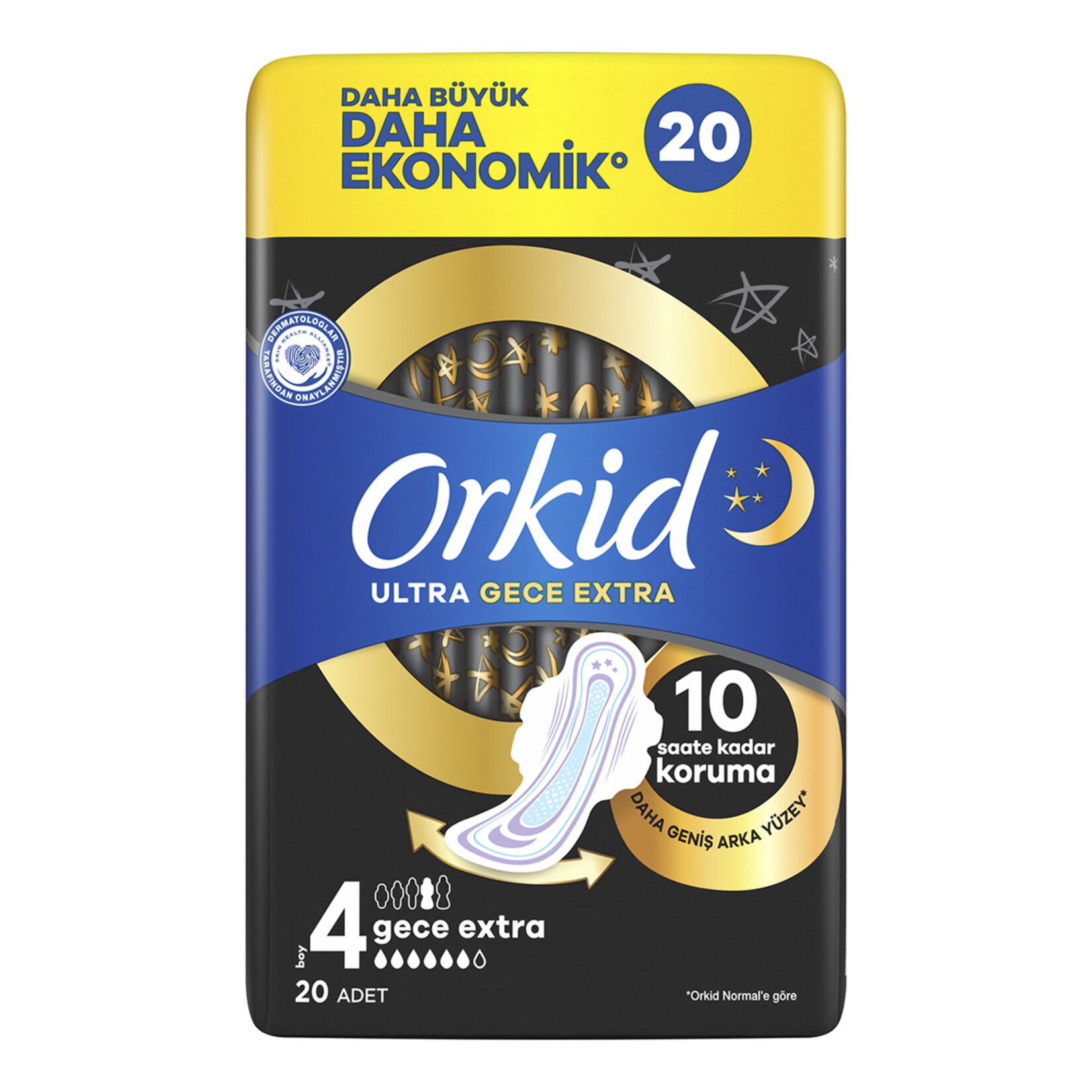 Orkid Ultra Ekstra Dörtlü Paket Ekstra Ped 20'li
