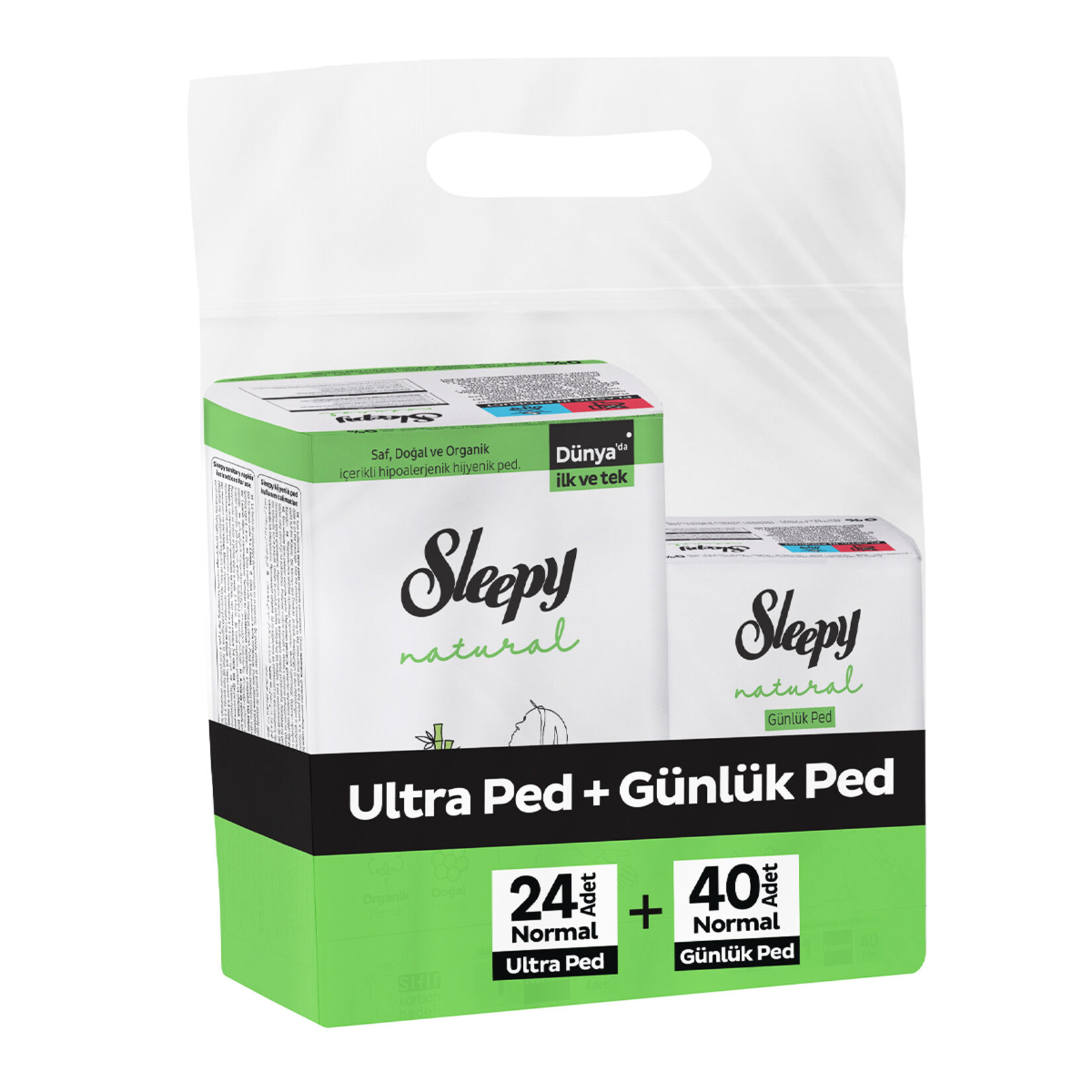 Sleepy Naturel Ultra Ped 24'lü + Günlük Ped 40'lı
