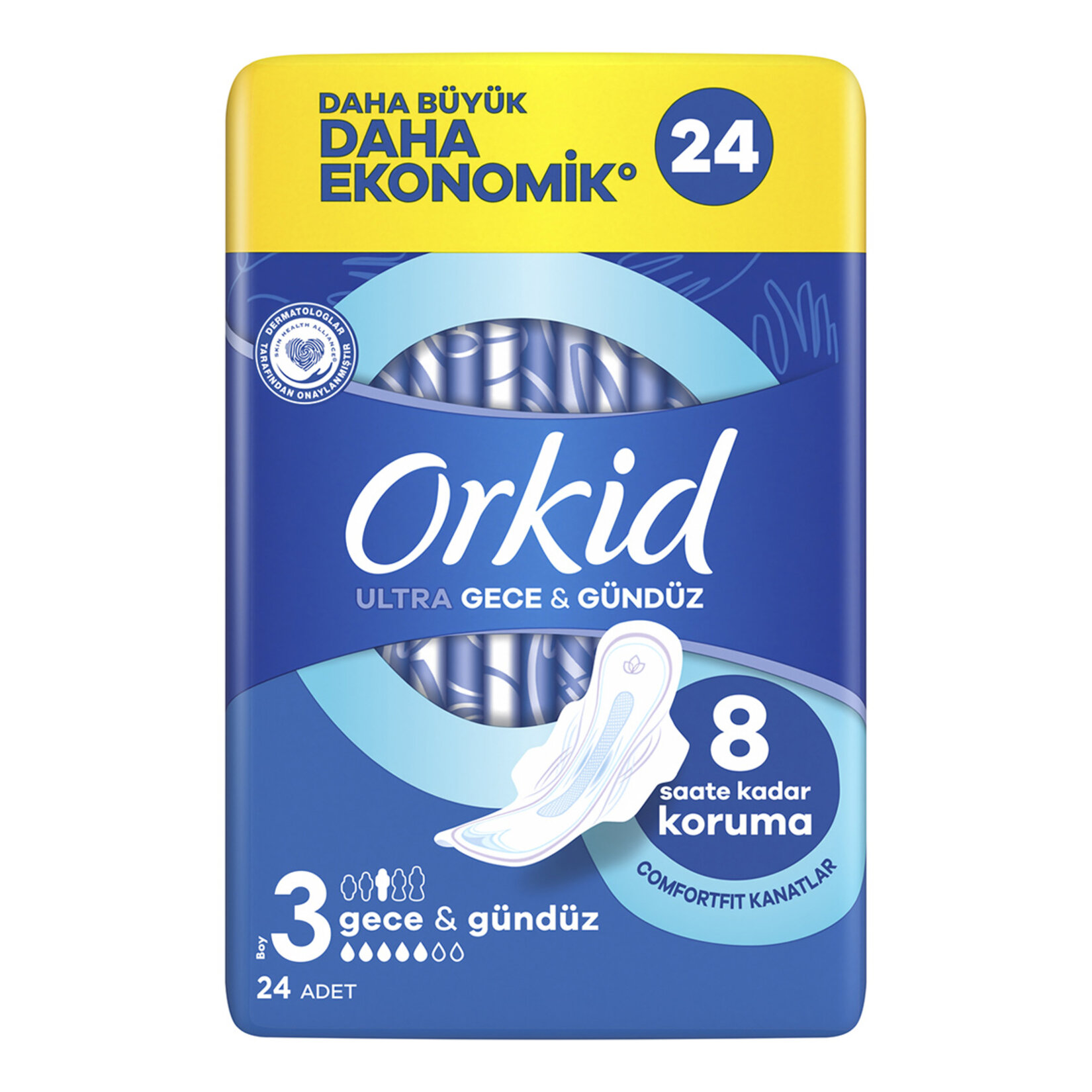 Orkid Ultra Ekstra Dörtlü Paket Gece 24'lü