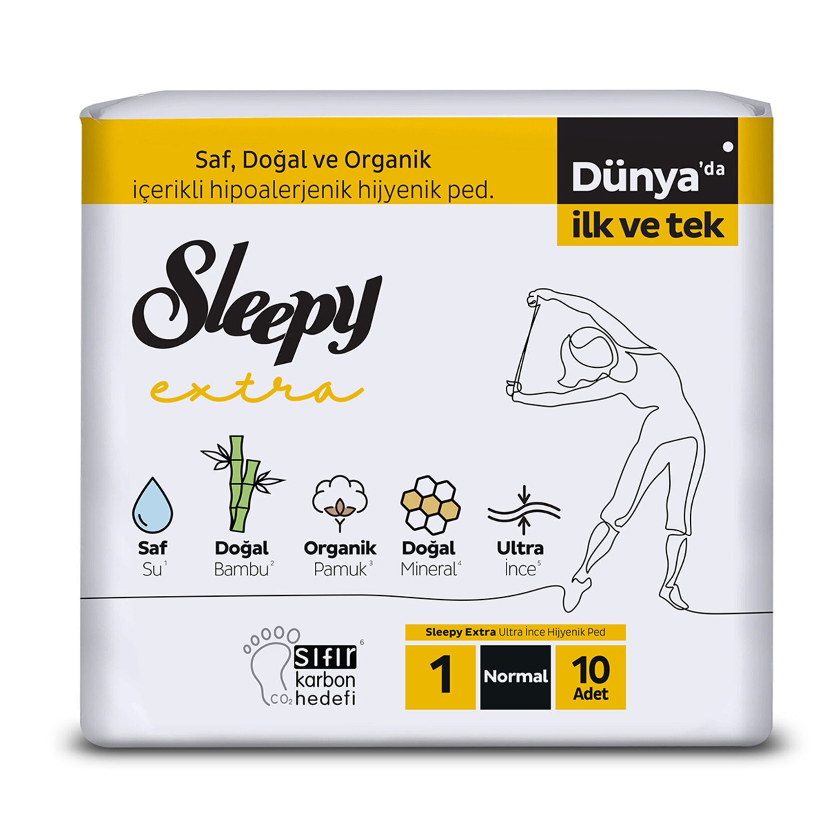 Sleepy Extra Slim Standart Hijyenik Ped Normal 10'lu