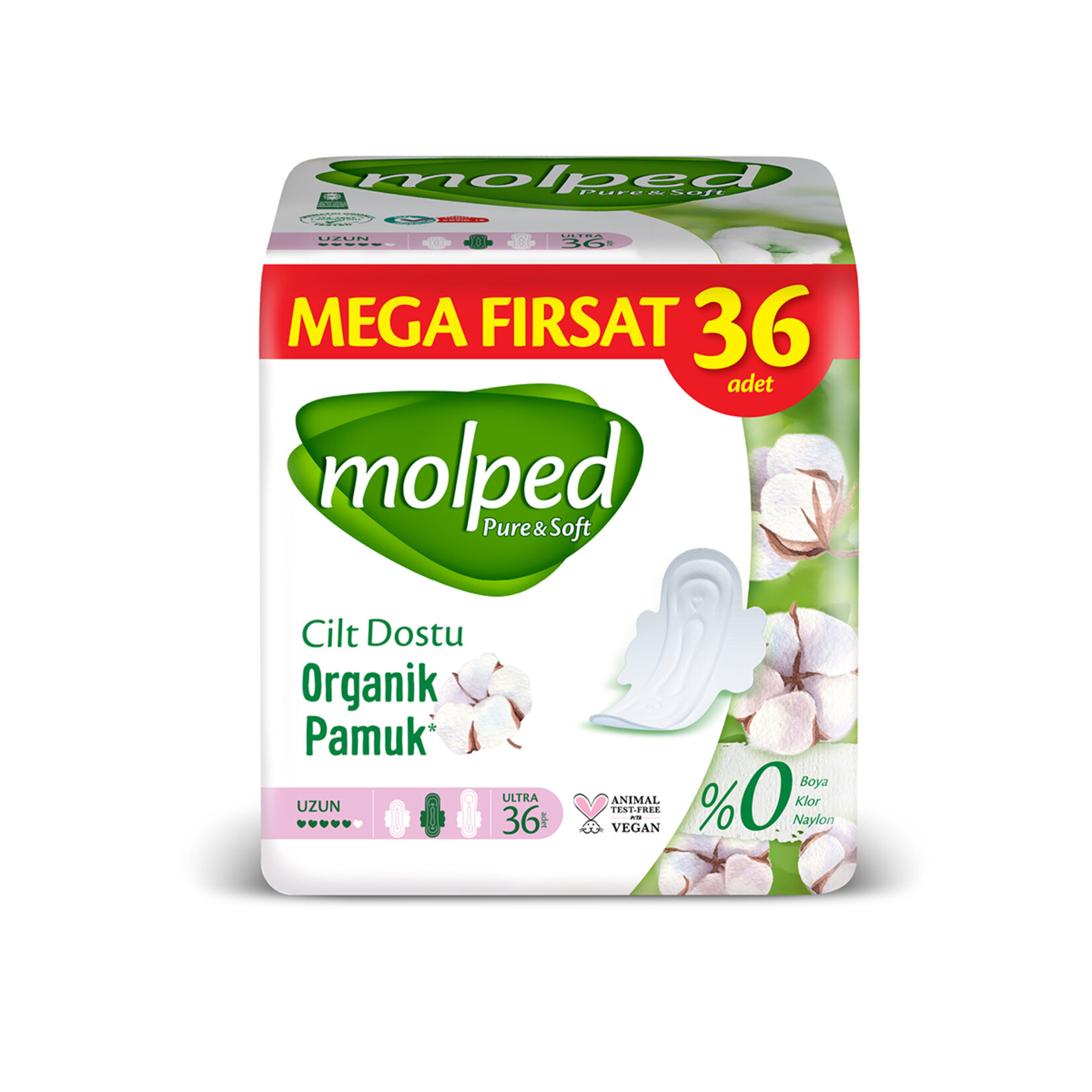 Molped P&s Uzun Mega Hijyenik Ped 36Lı