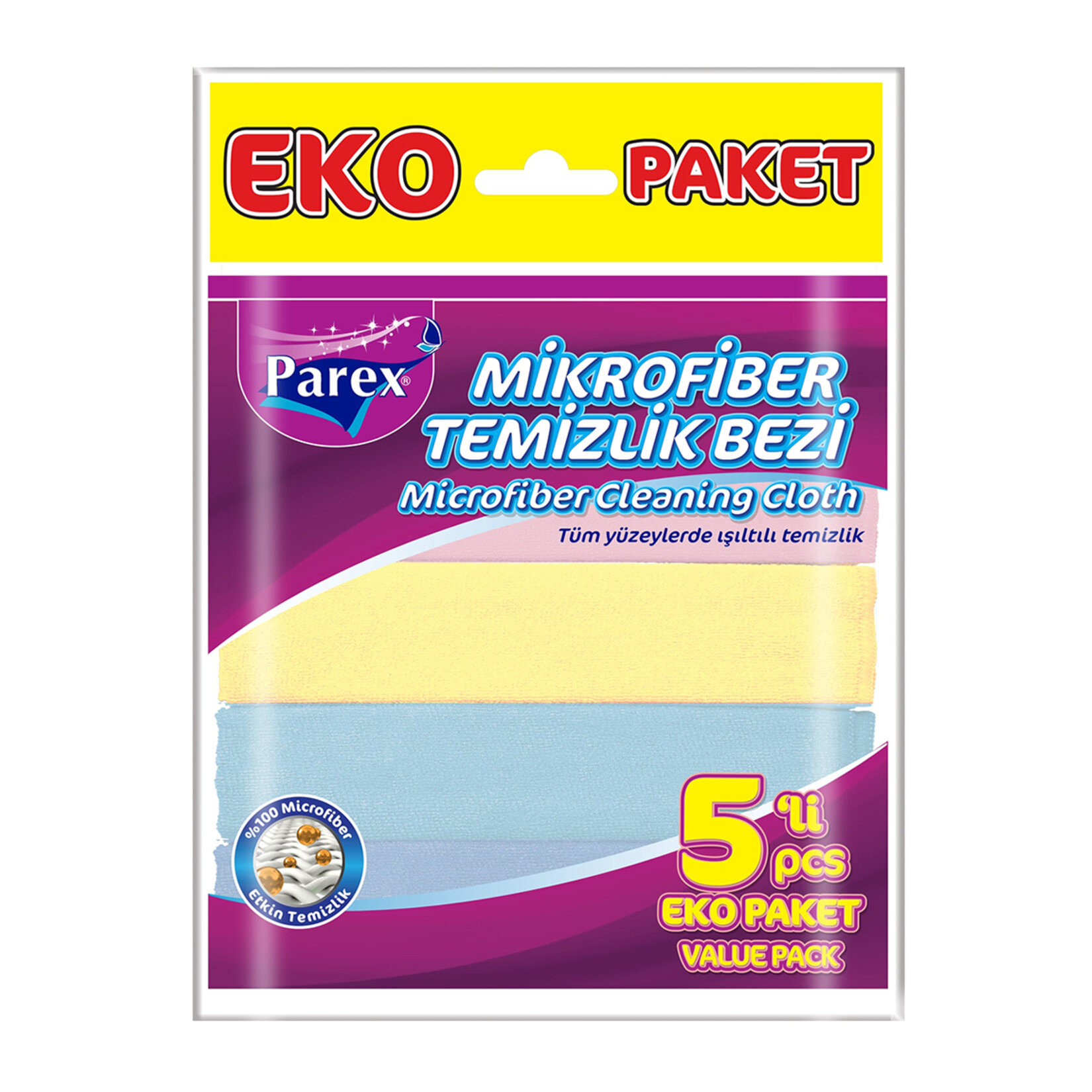 Parex Mikrofiber Temizlik Bezi 5'li