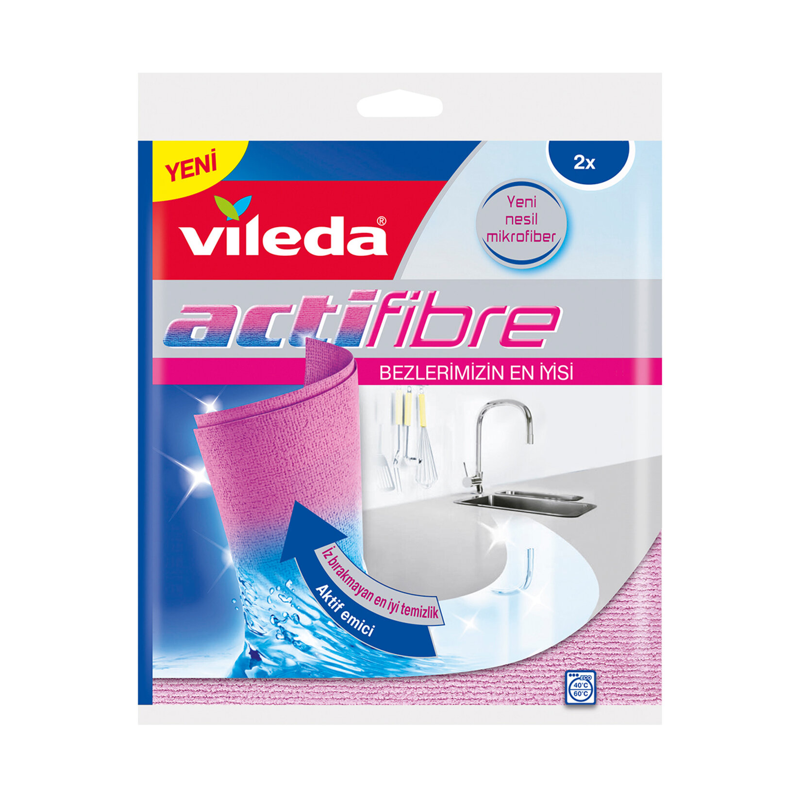Vileda Actifibre Mikrofiber Temizlik Bezi 2 Li