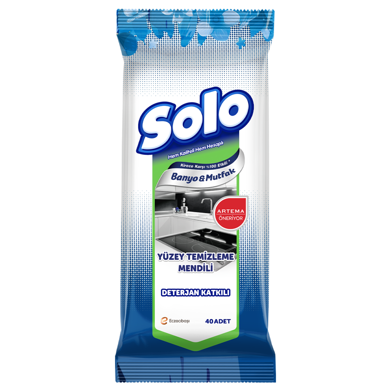 Solo Yüzey Temizleme Mendili 40’lI - Banyo & Mutfak