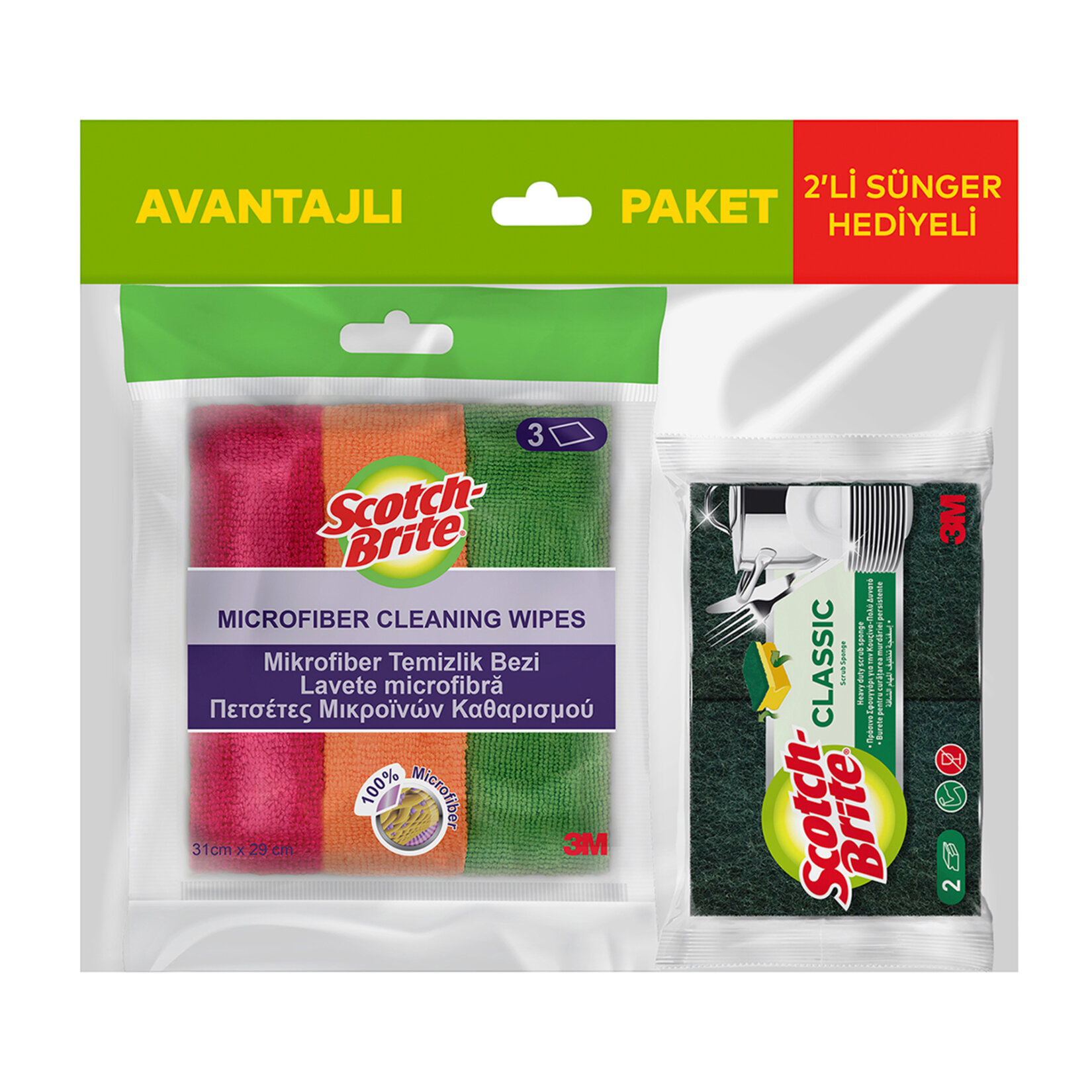 Scotch Brıte 2Lı Sünger+3lü Mkrofber Fırsat Paketi