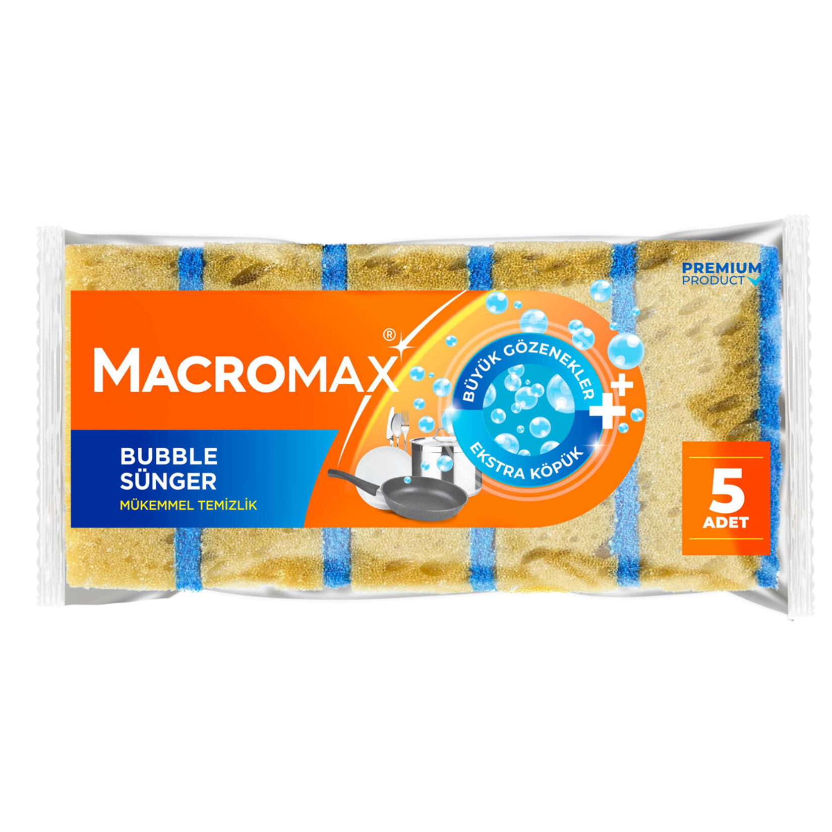 Macromax Bubble Sünger 5'li