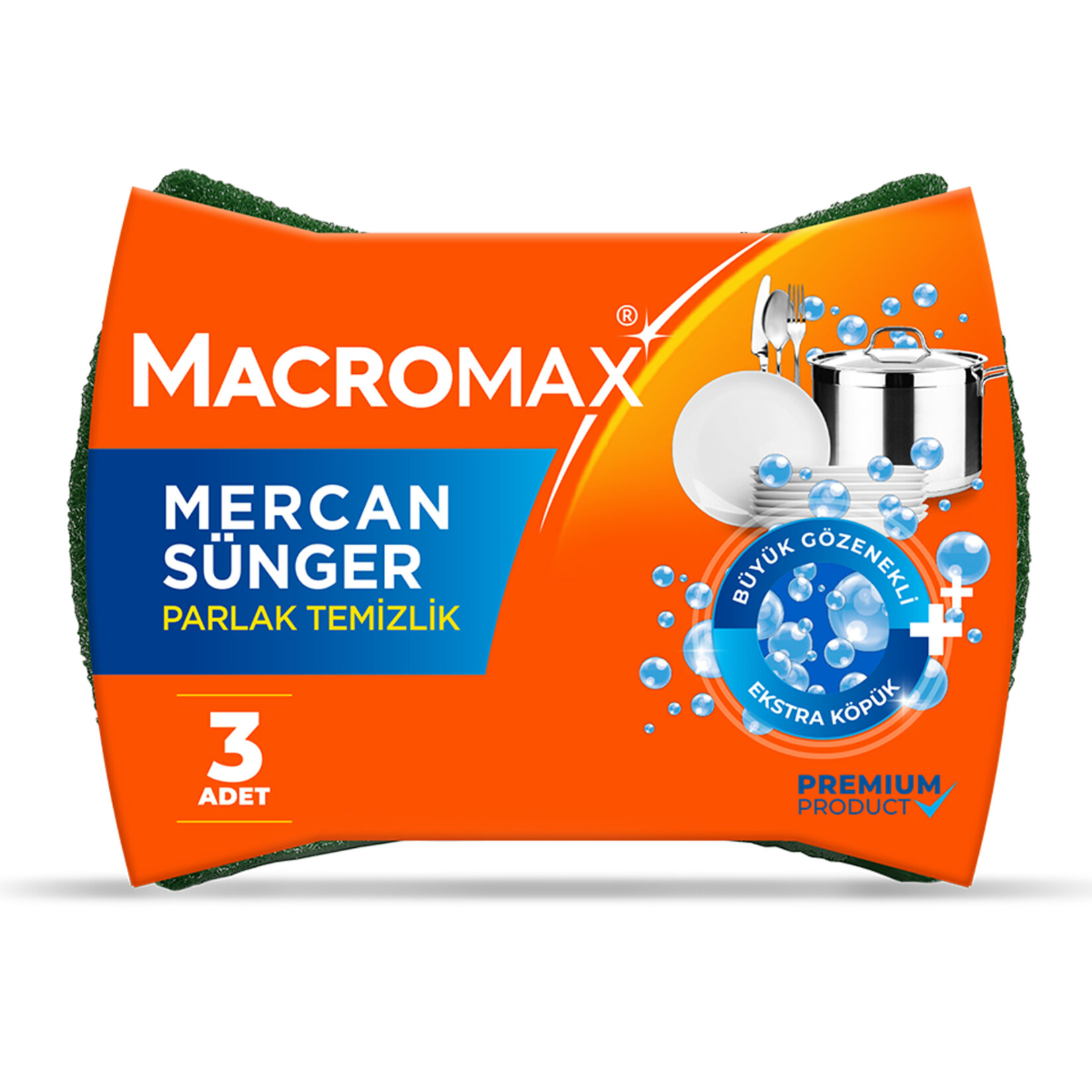 Macromax Mercan Sünger 3'lü