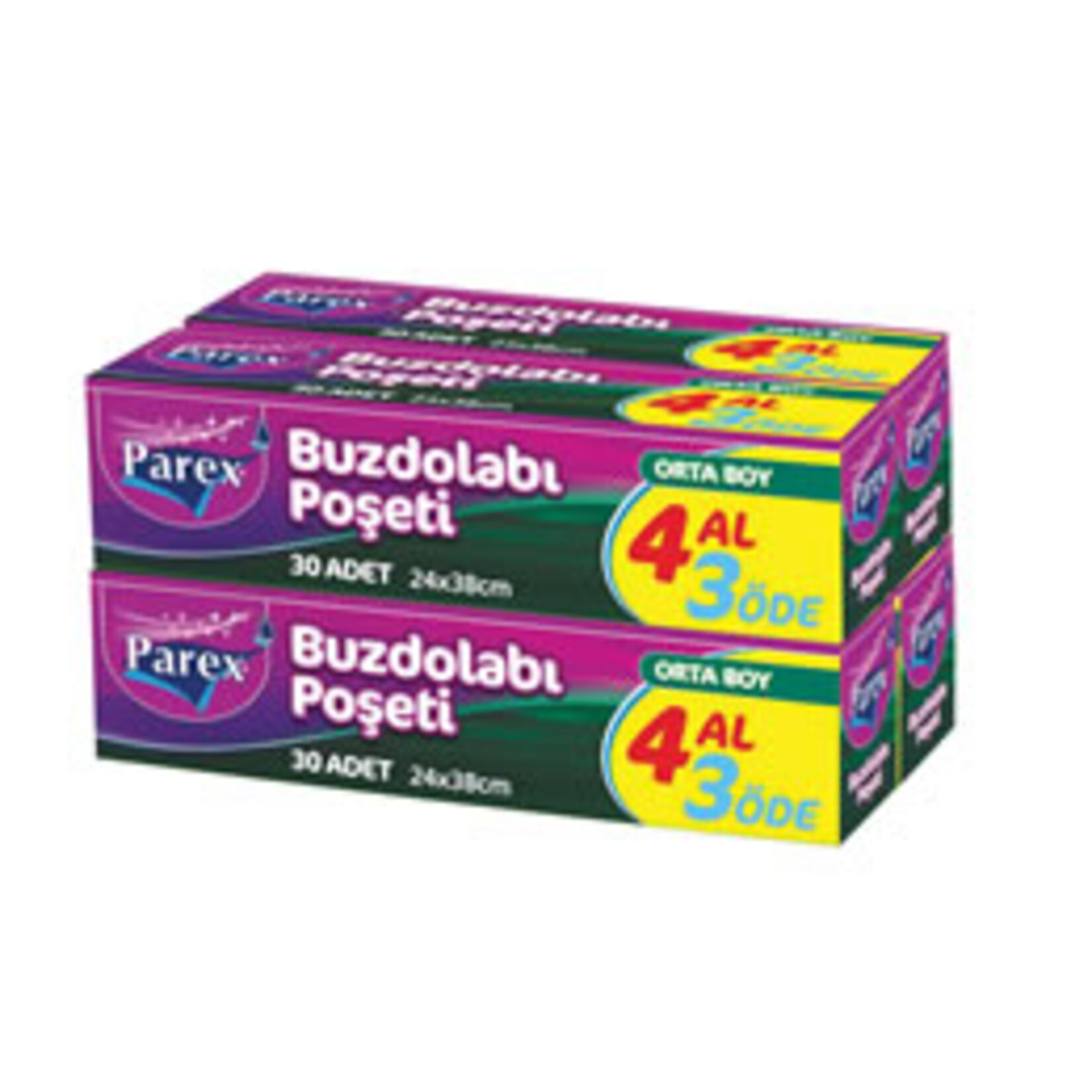 Parex Buzdolabı Poşeti Orta Boy 4 Al 3 Öde