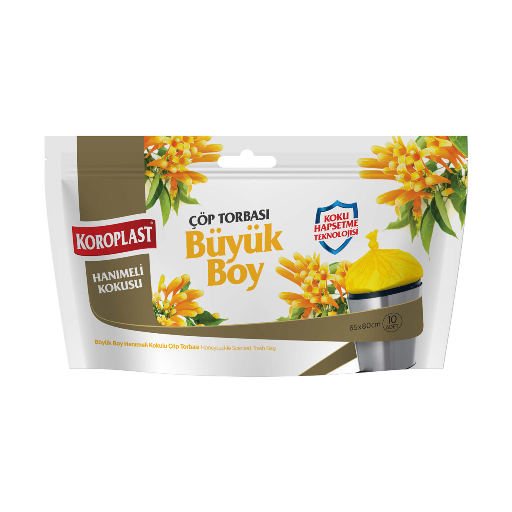 Koroplast Hanımeli Kokulu Büyük Boy Çöp Torbası 10'lu