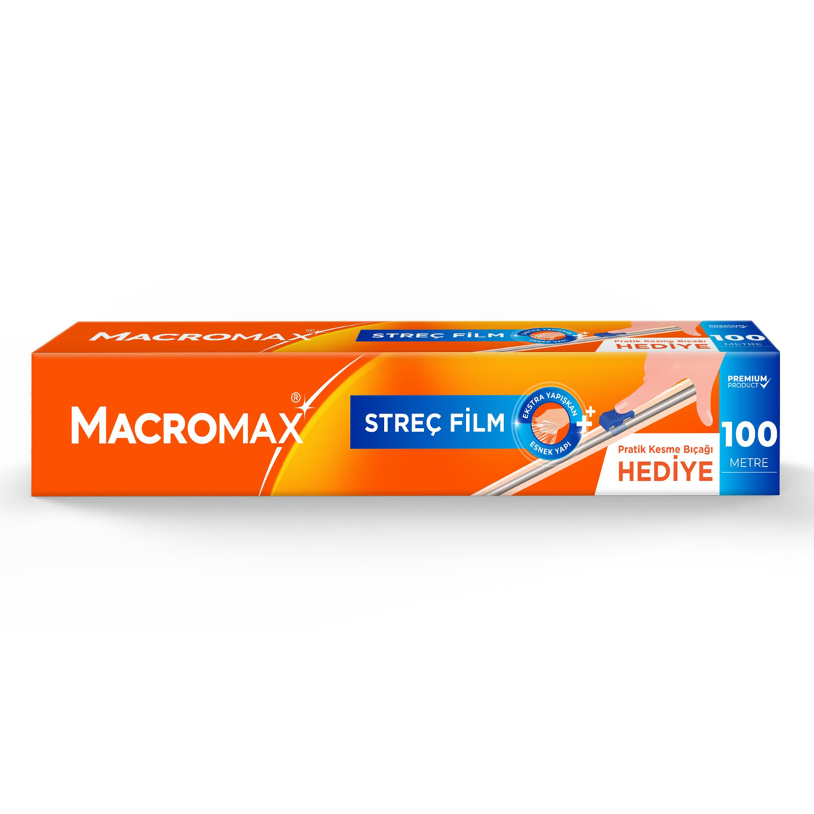 Macromax Streç Film 100M Kesme Bıçağı Hediyeli