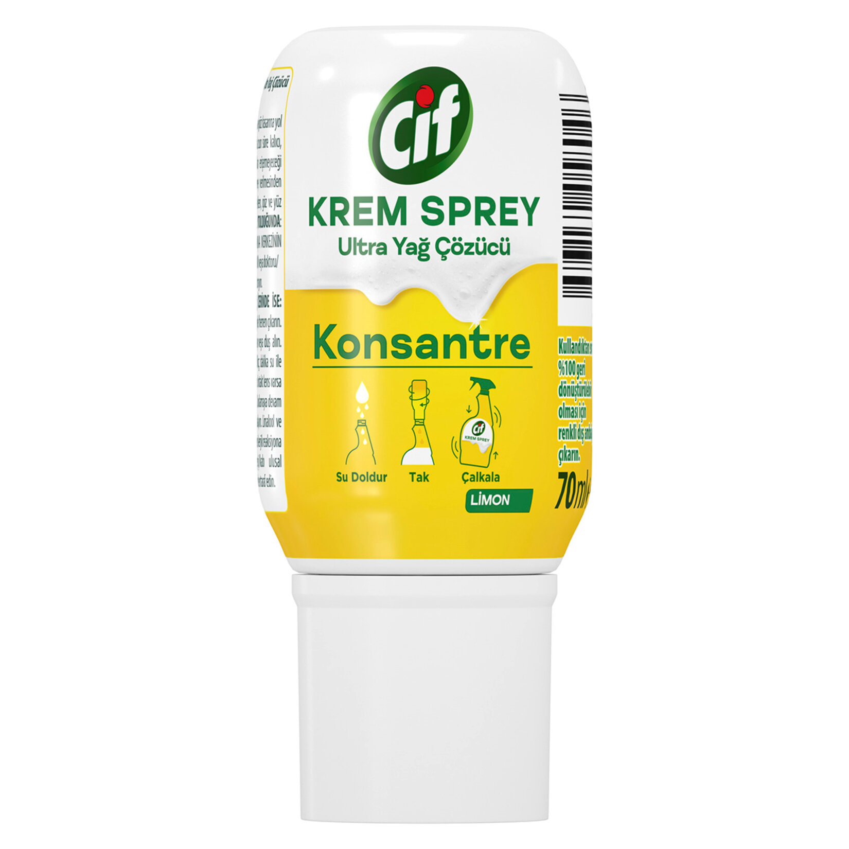 Cif Konsantre Ultra Yağ Çözücü Limon  70 Ml