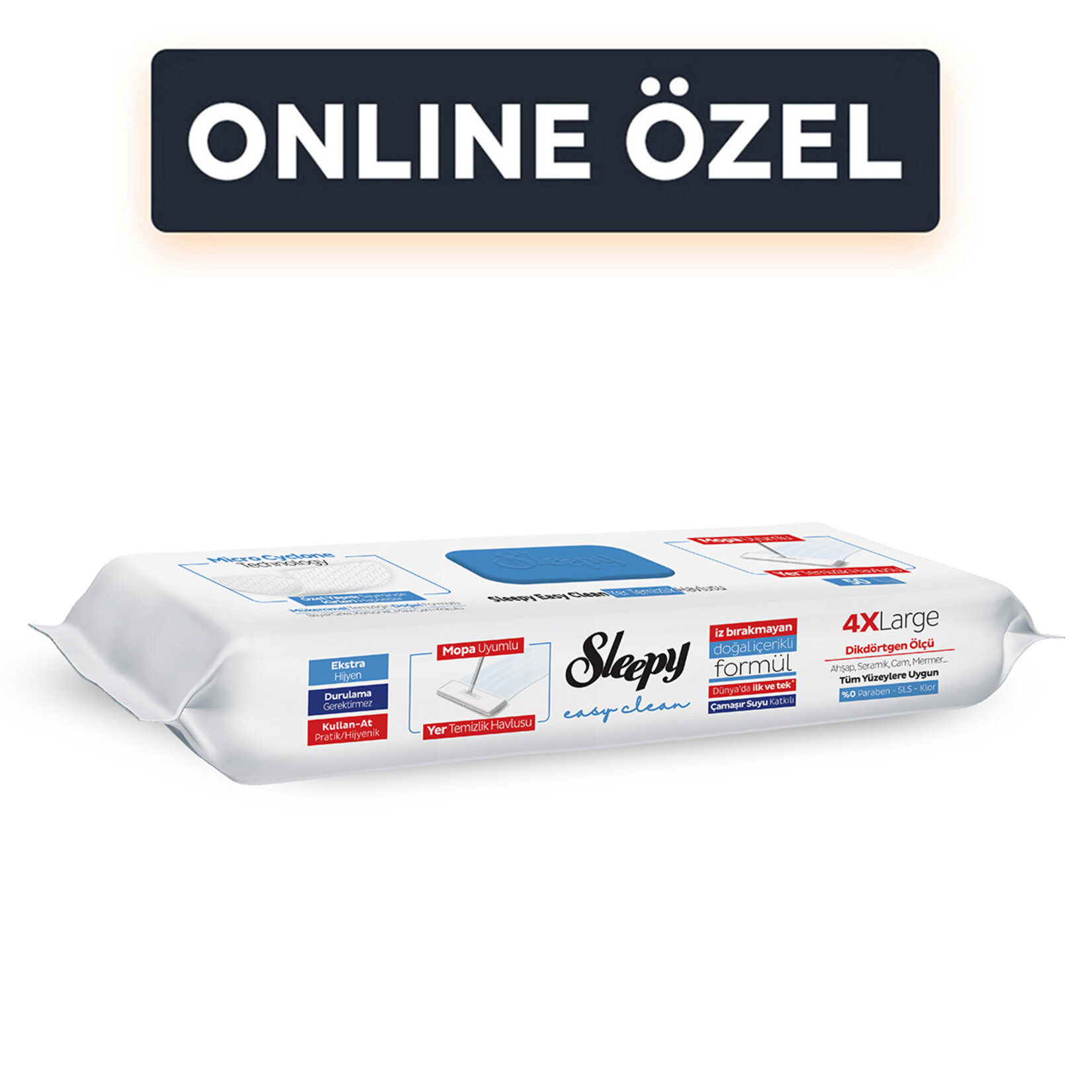 Sleepy Yer Temizlik Havlusu Çamaşır Sulu 50'li