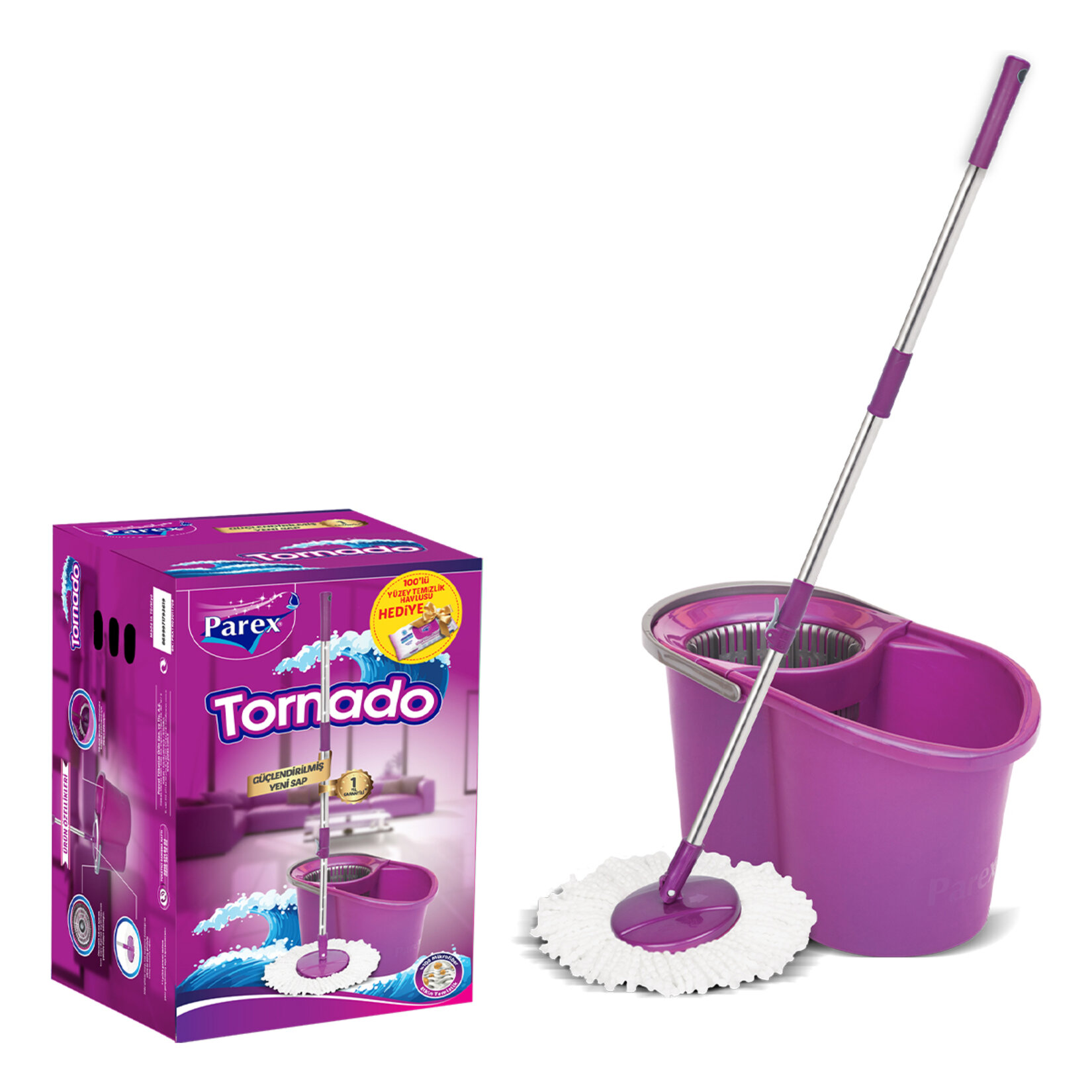 Parex Tornado Otomatik Temizlik Seti + Yedep Mop