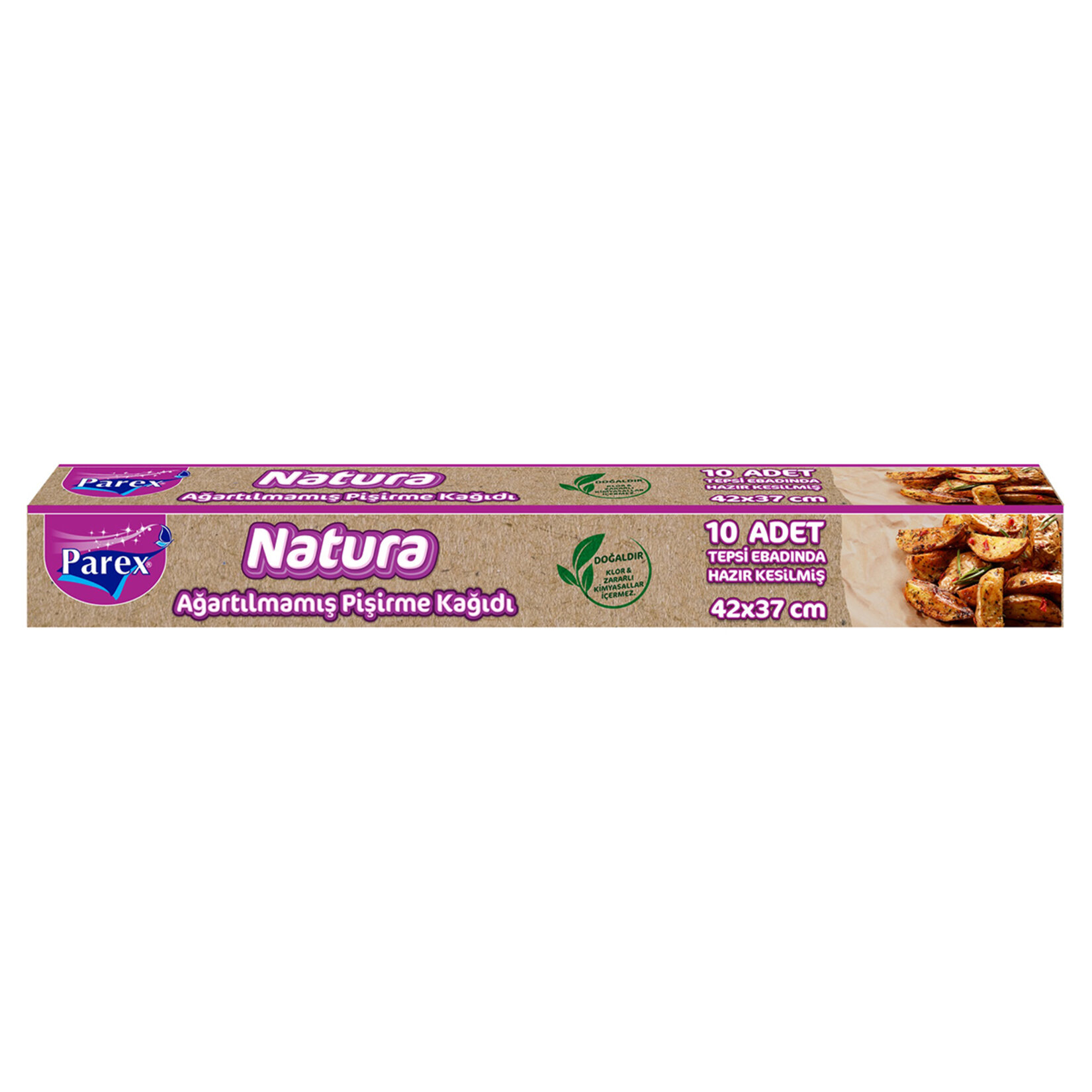 Parex Natura Ağartılmamış Pişirme Kağıdı Hazır Kesilmiş 10'lu
