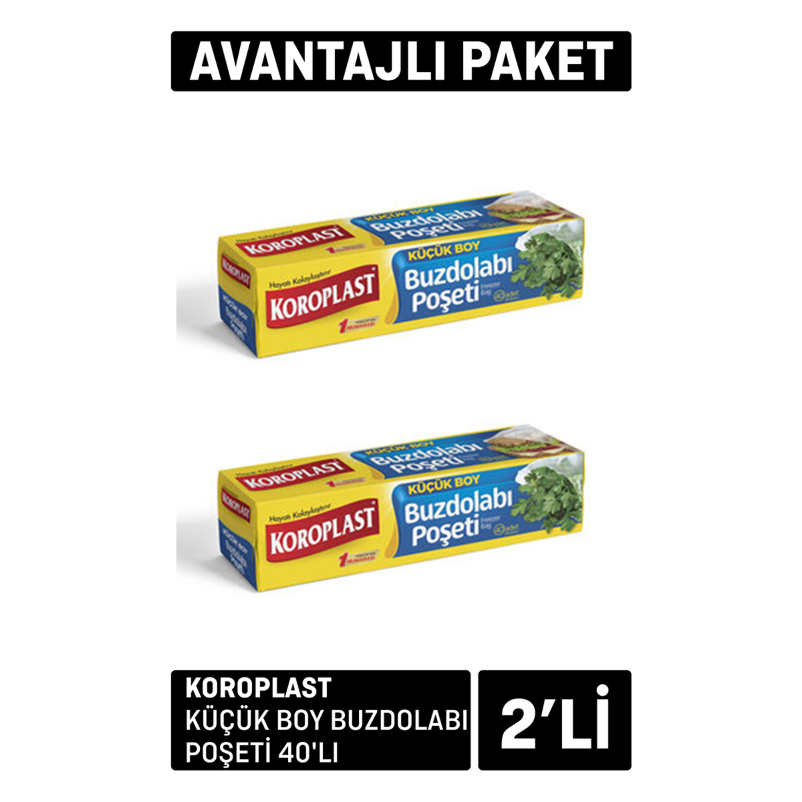 Koroplast Küçük Boy Buzdolabı Poşeti 2 Adet X 40'lı