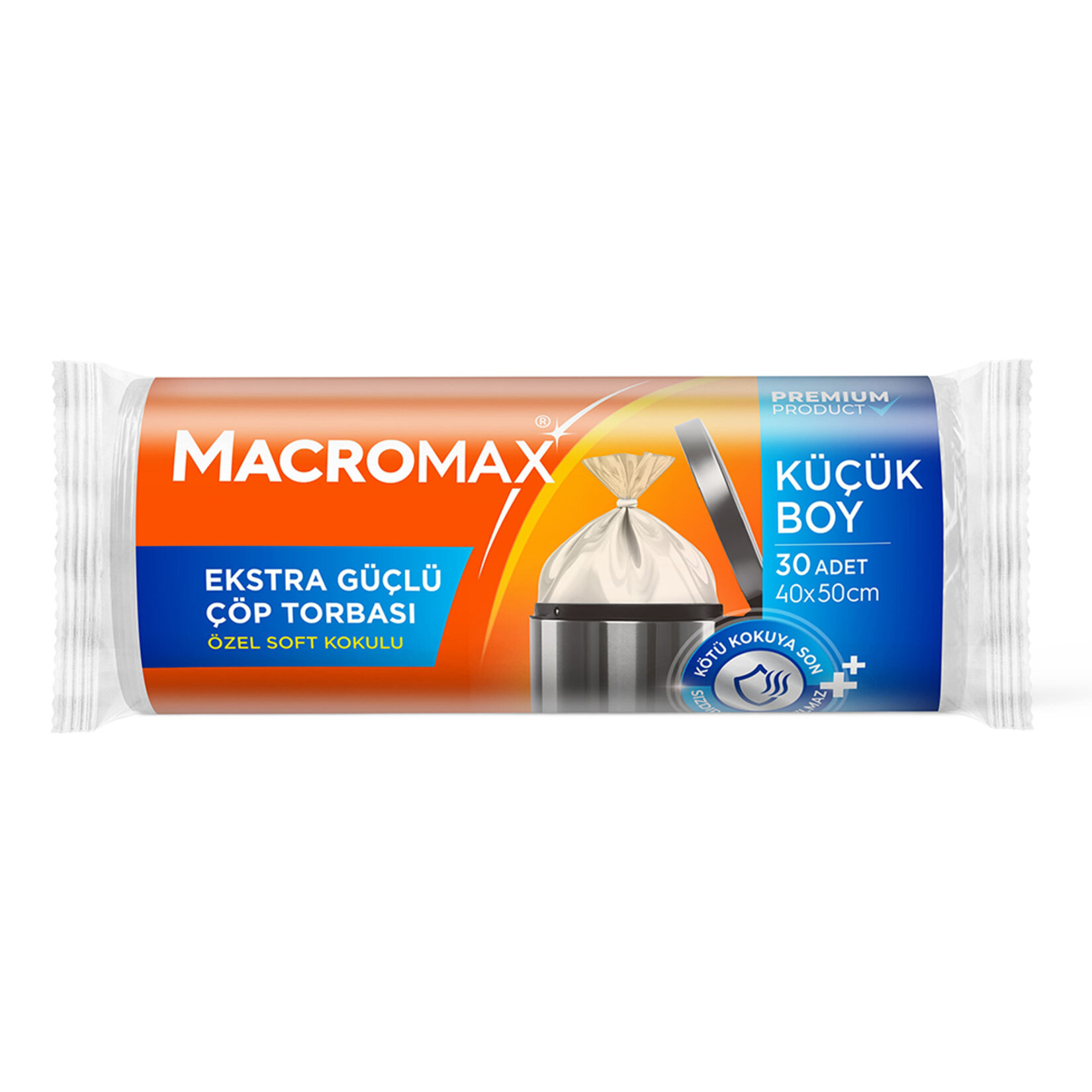 Macromax Extra Güçlü Çöp Torbası Küçük Boy 30'lu