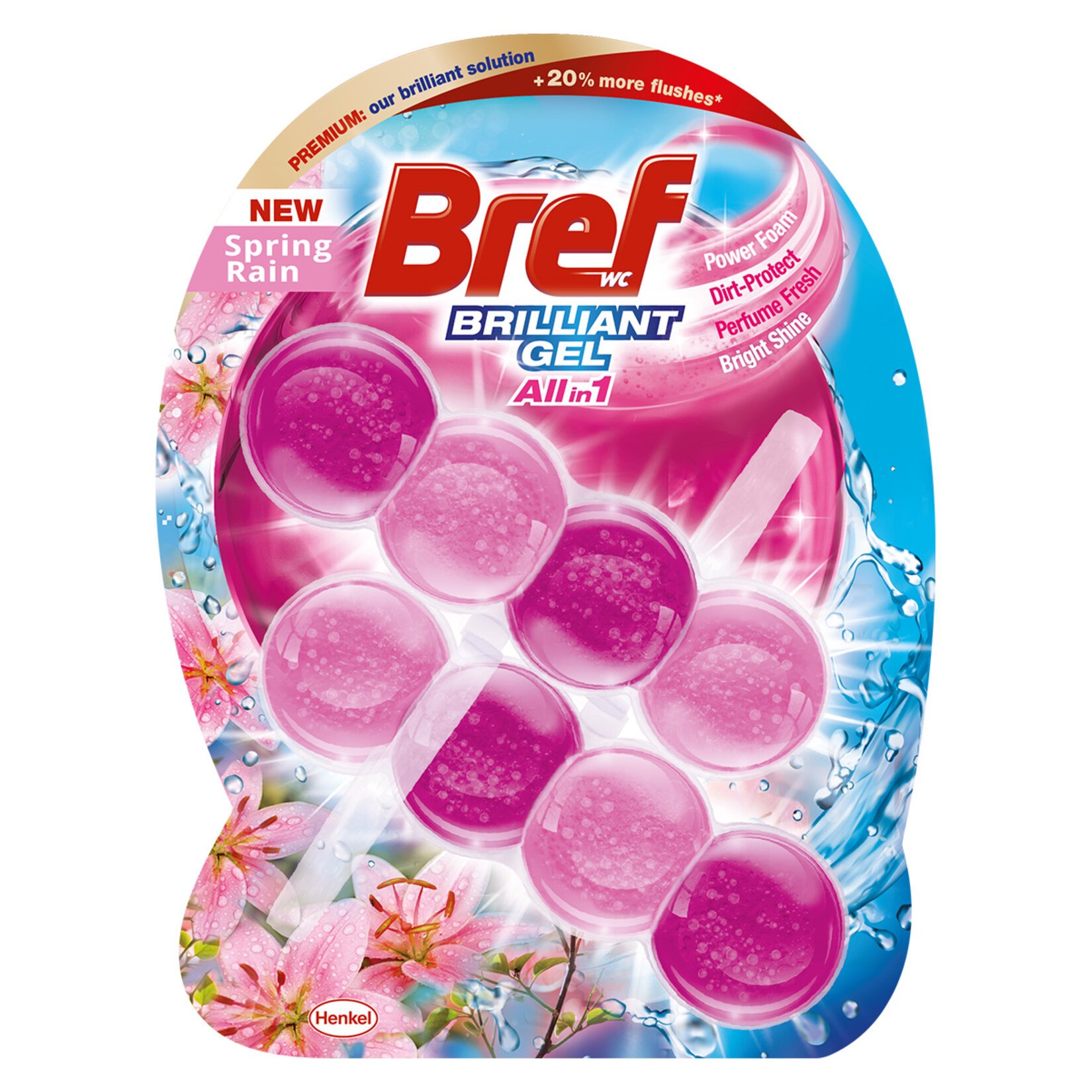 Bref Brıllıant Gel Sprıng Raın-klozet Bloğu 2X42g