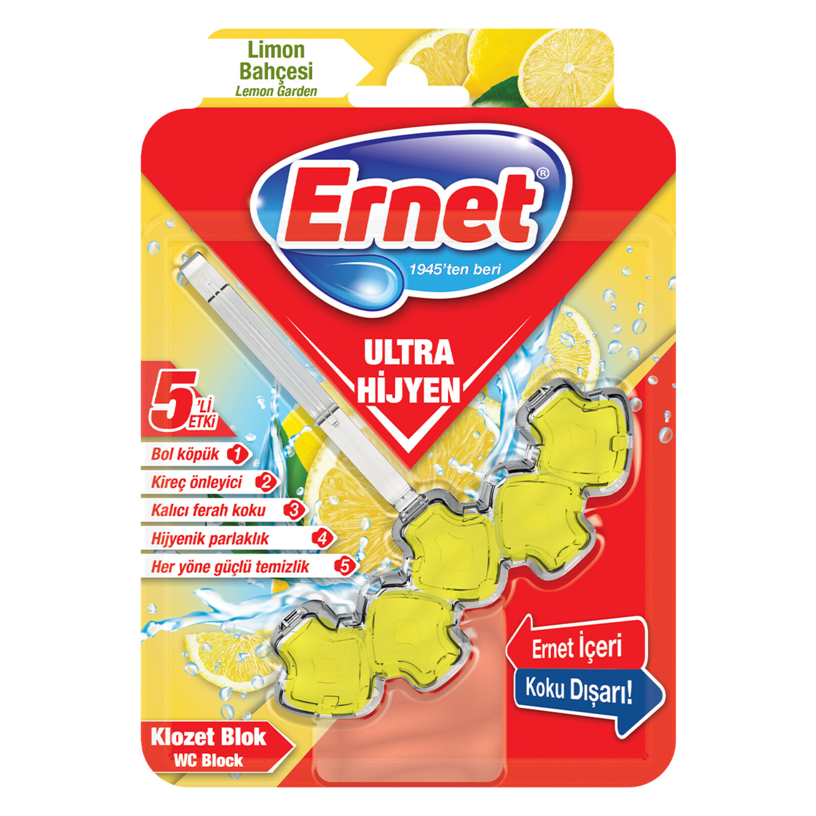 Ernet Ultra Hijyen Klozet Blok Limon Bahçesi 50G
