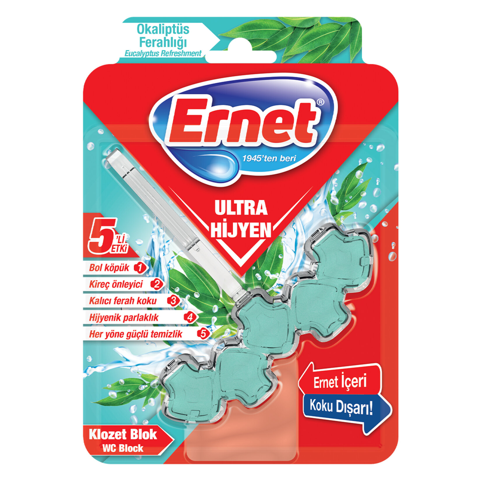Ernet Ultra Hijyen Klozet Blok Okaliptus 50 G