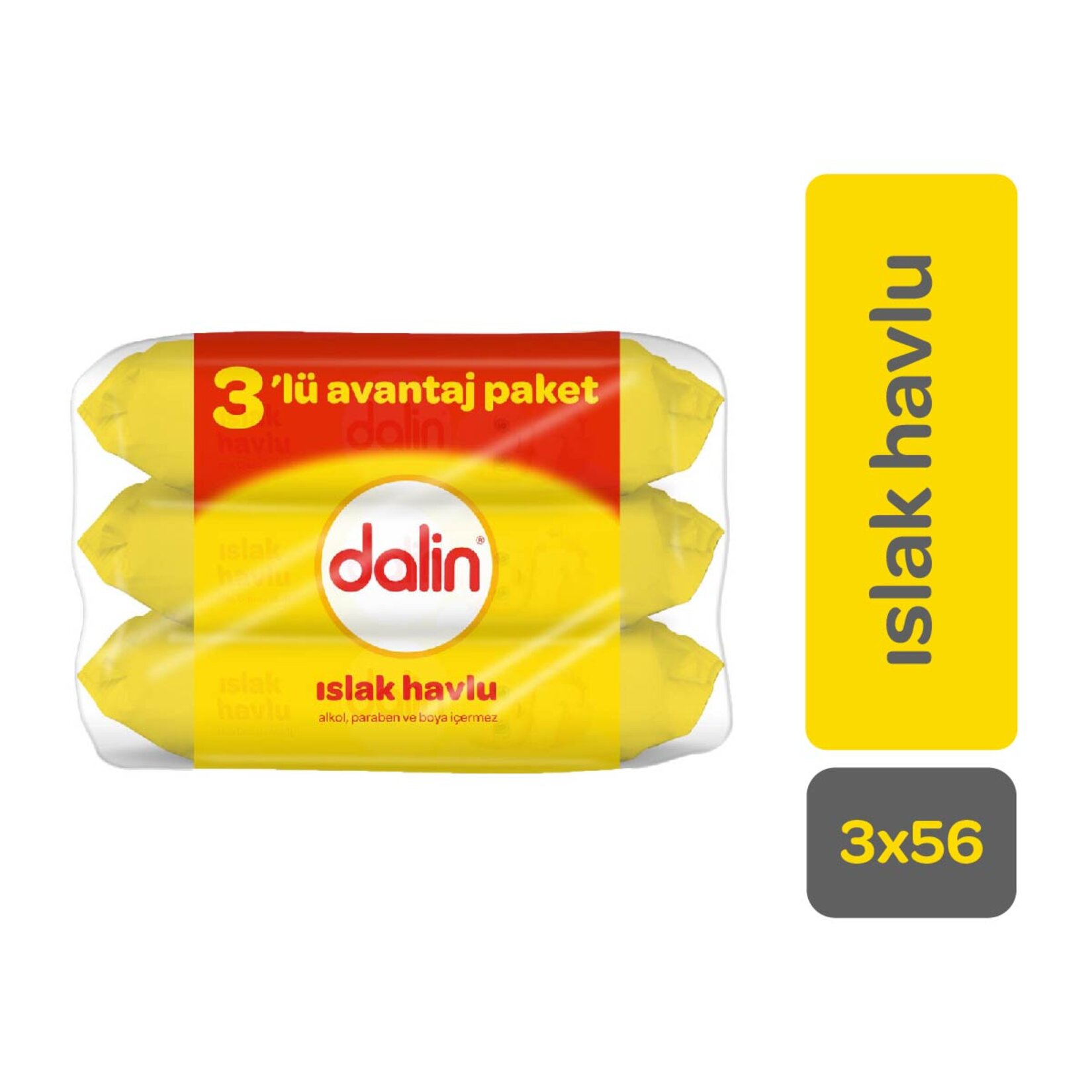 Dalin Klasik Islak Havlu 3*56Lı