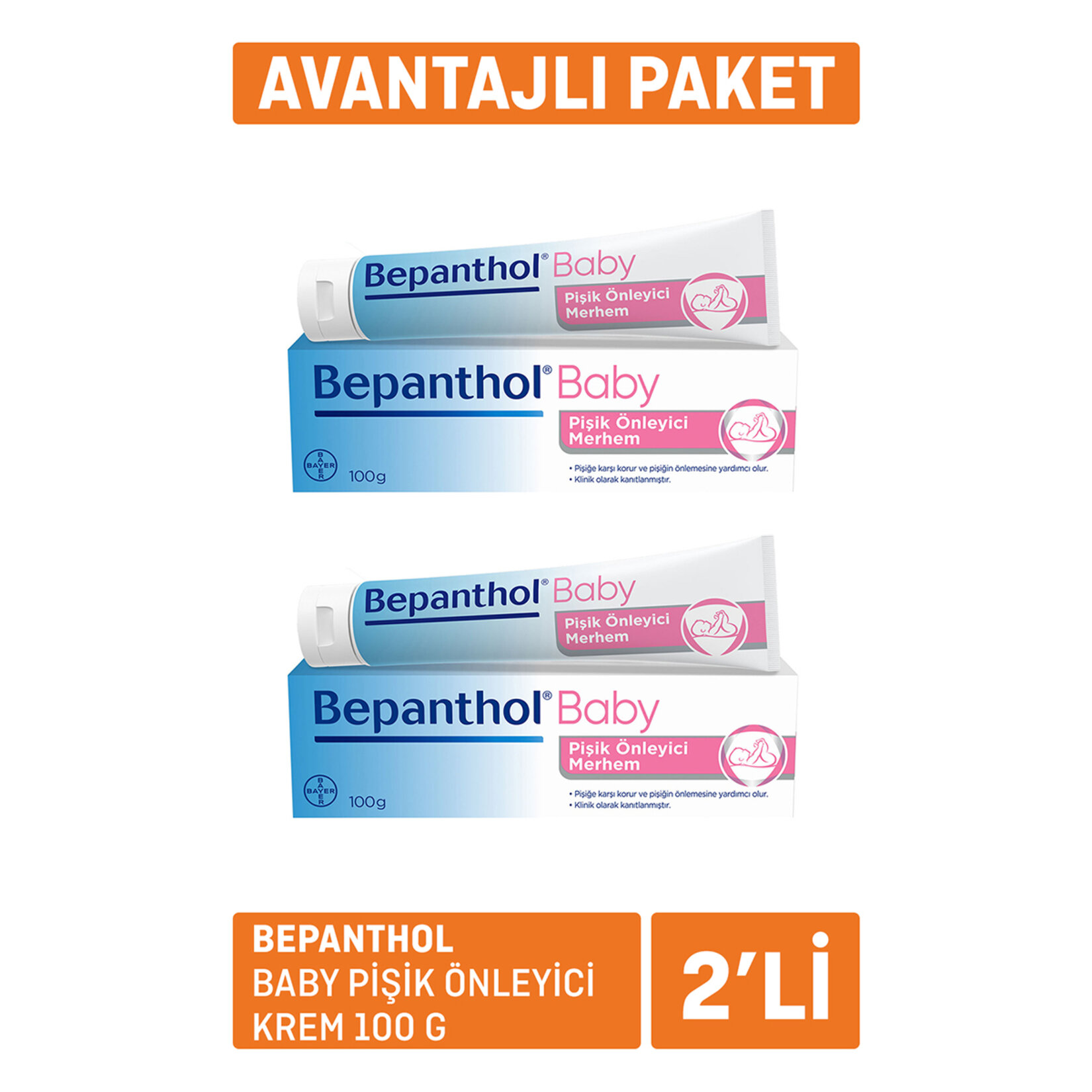Bepanthol Baby Pişik Önleyici Krem 100 G x 2 Adet