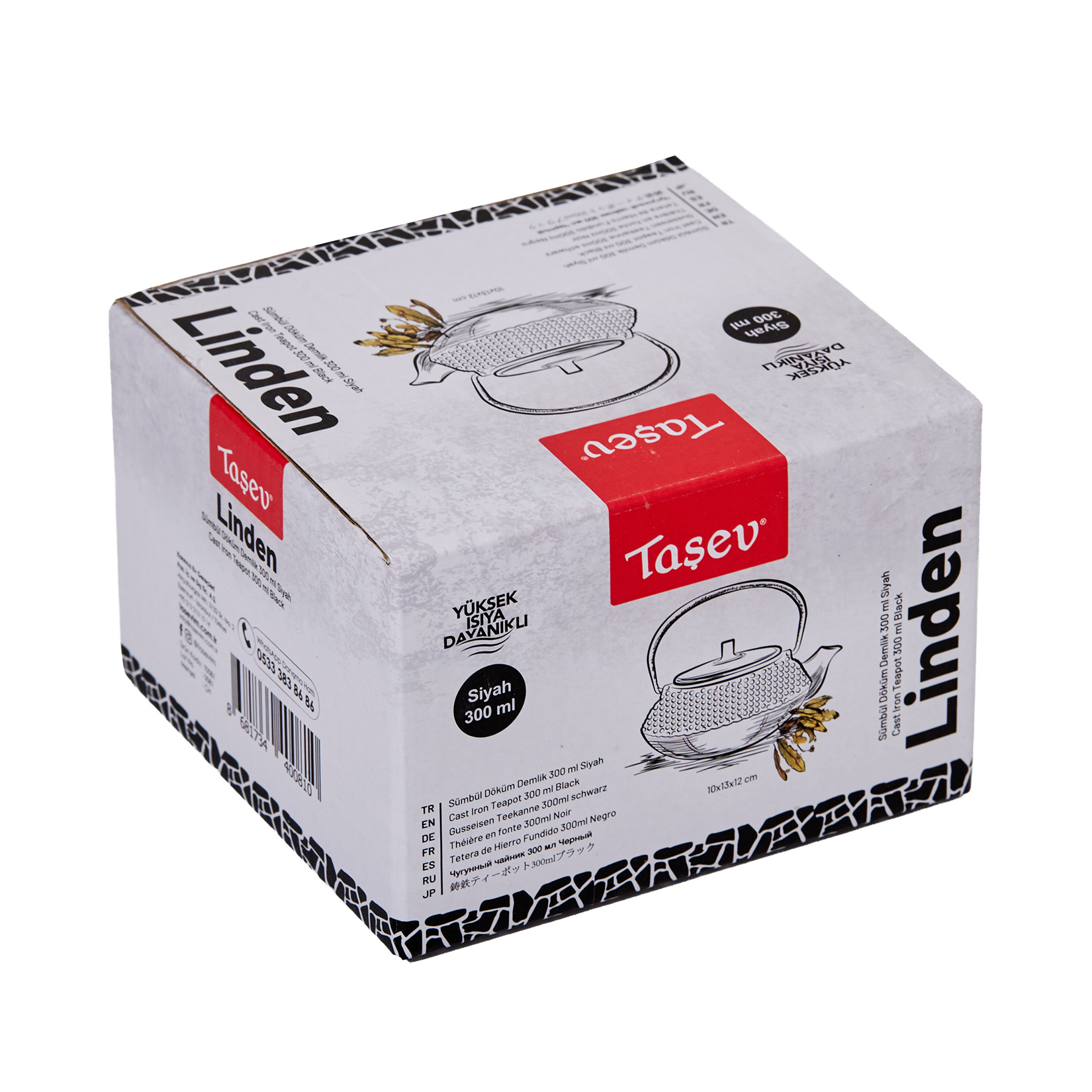 Taşev Linden Sümbül Döküm Demlik Siyah 300 Ml