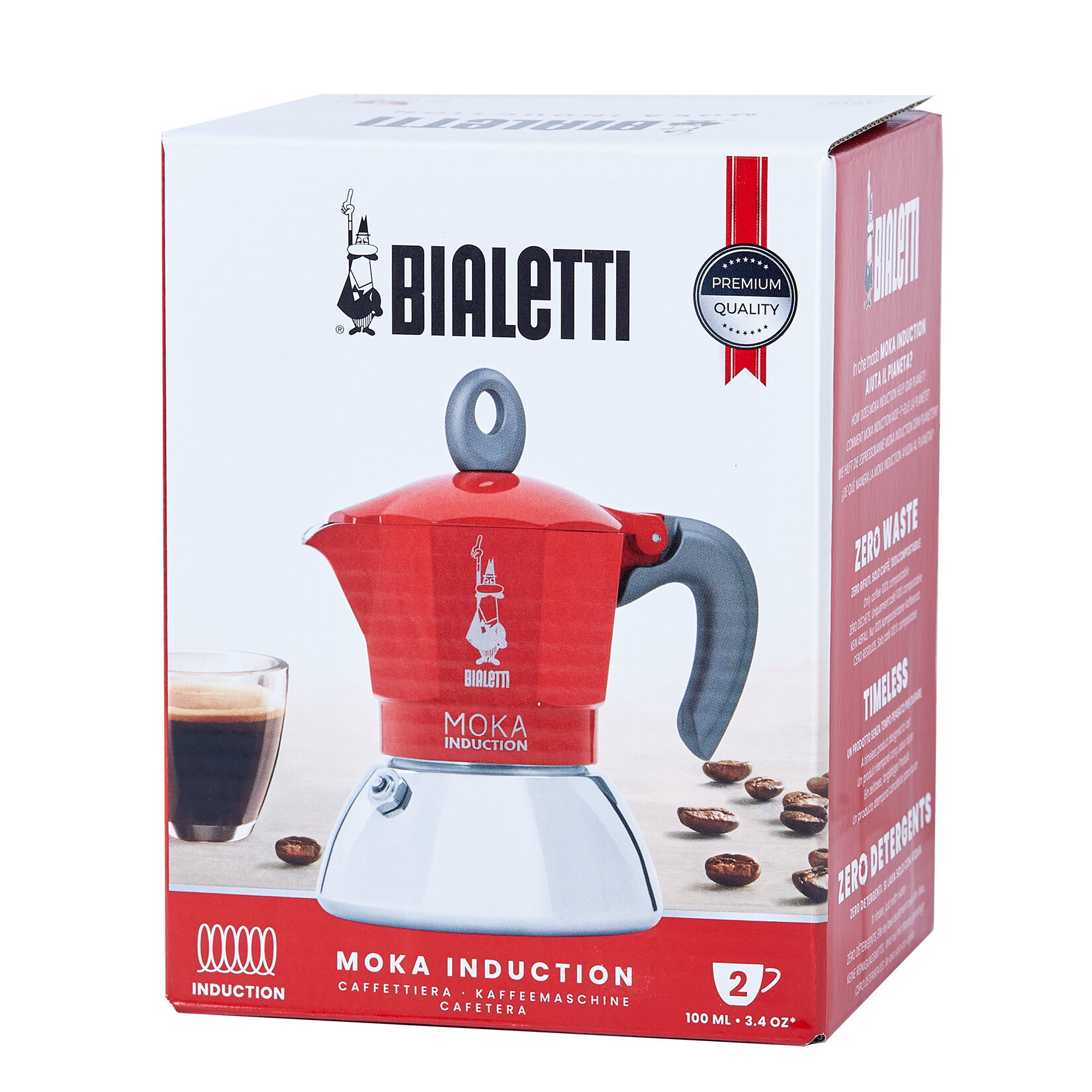 Bialetti İndüksiyon Mokapot Kırmızı 2 Cup