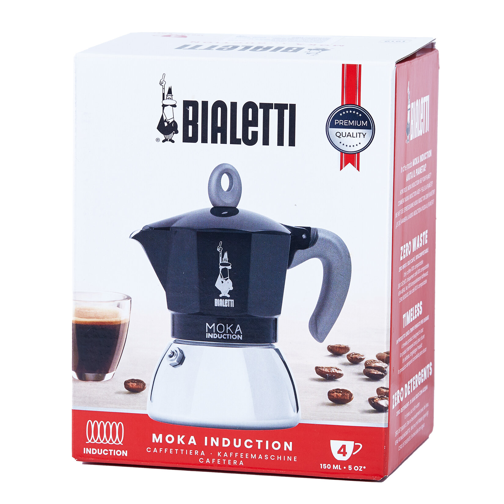 Bialetti İndüksiyon Mokapot Siyah 4 Cup