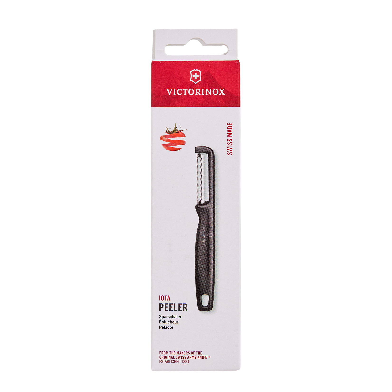 Victorinox IOTA Tırtıklı Soyacak Siyah