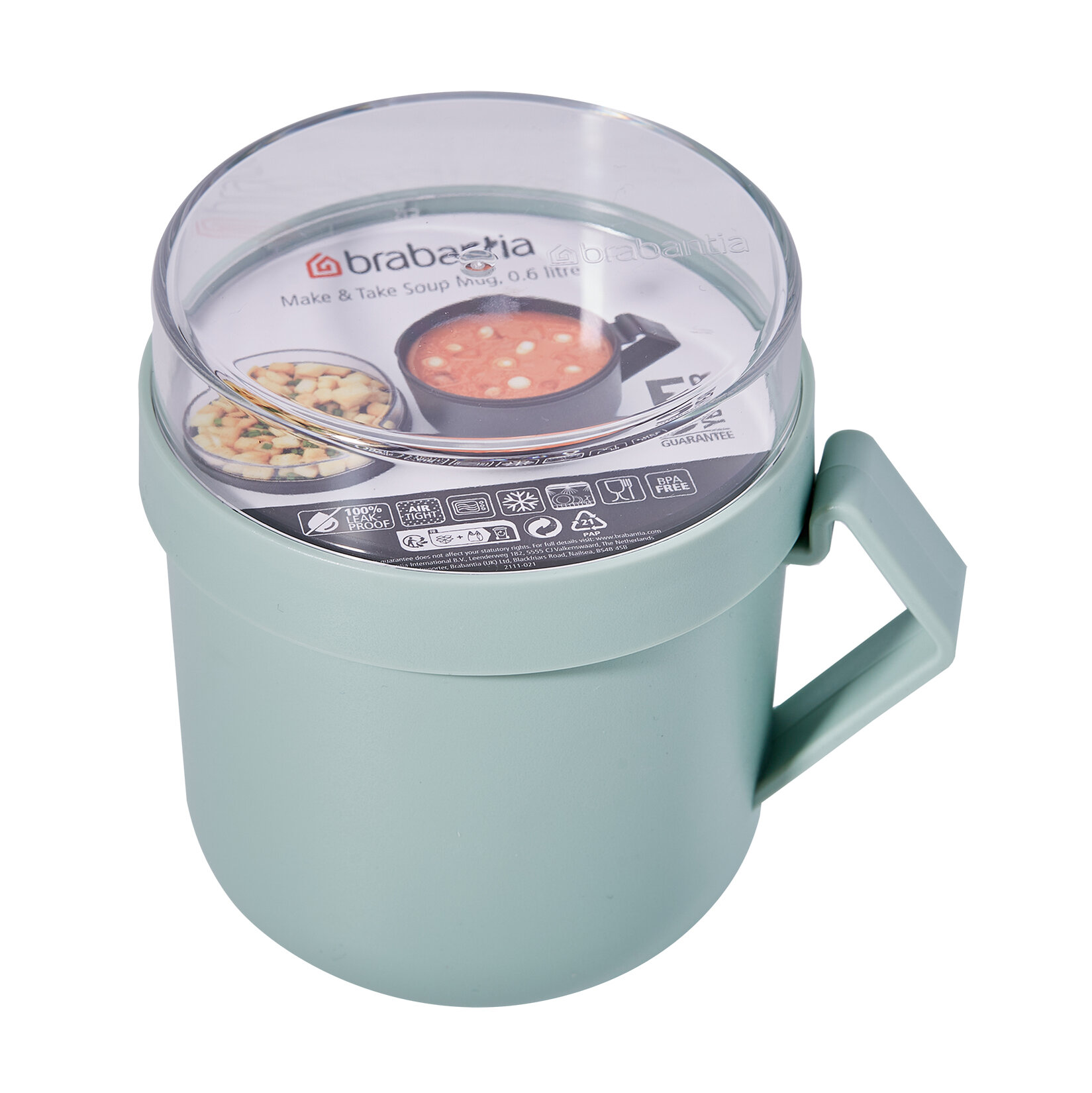 Brabantia Make Take Jade Green Plast.mug 600Ml