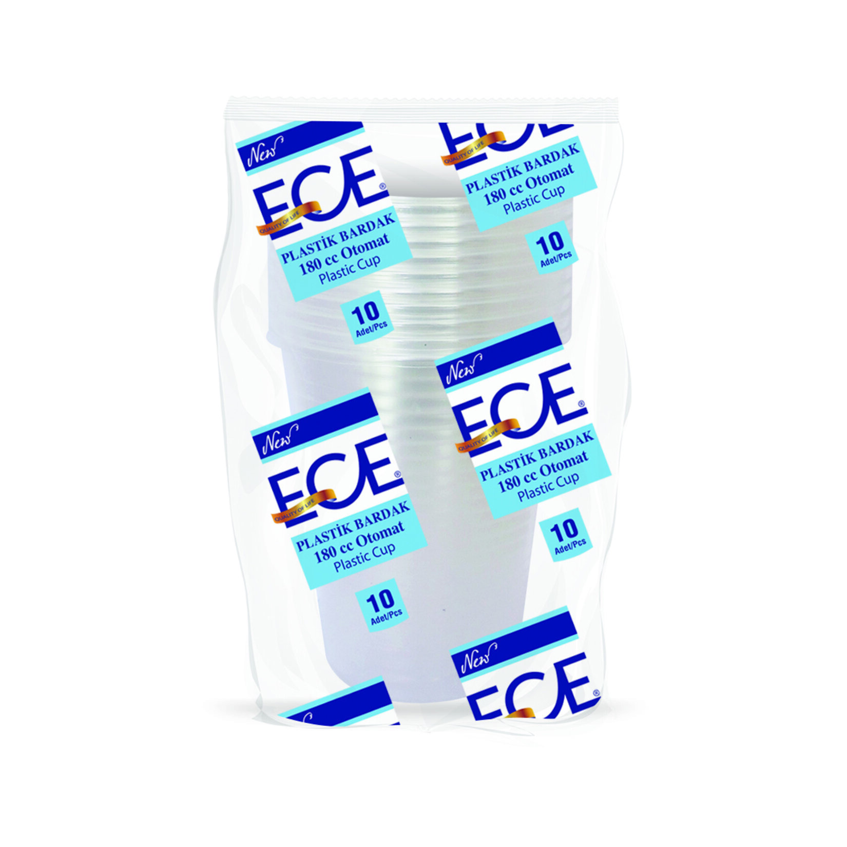 Ece Plastık Şeffaf Bardak 180Cc 10Lu
