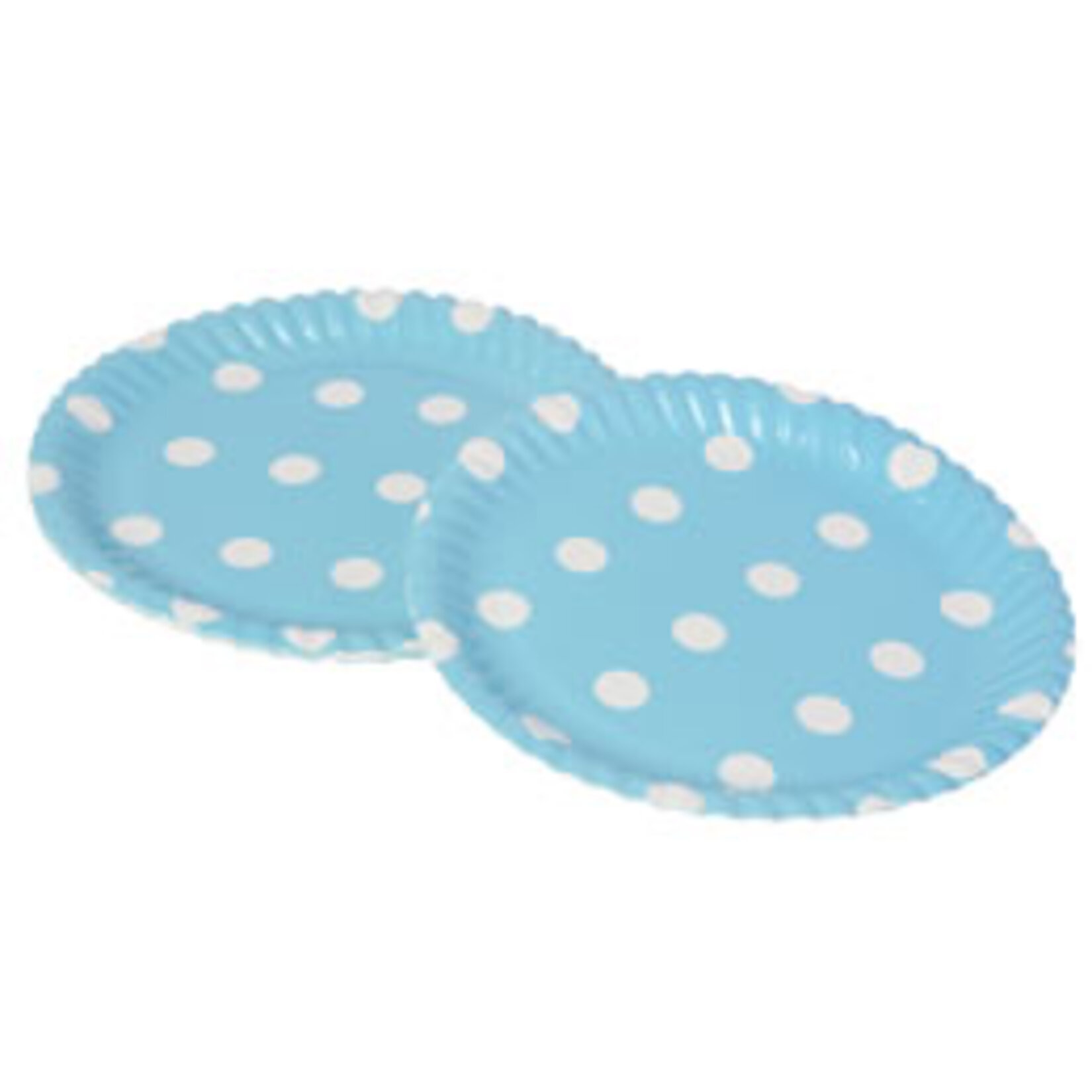 Roll-up Karton Tabak 23 Cm 8'Li Mavi Puantiyeli