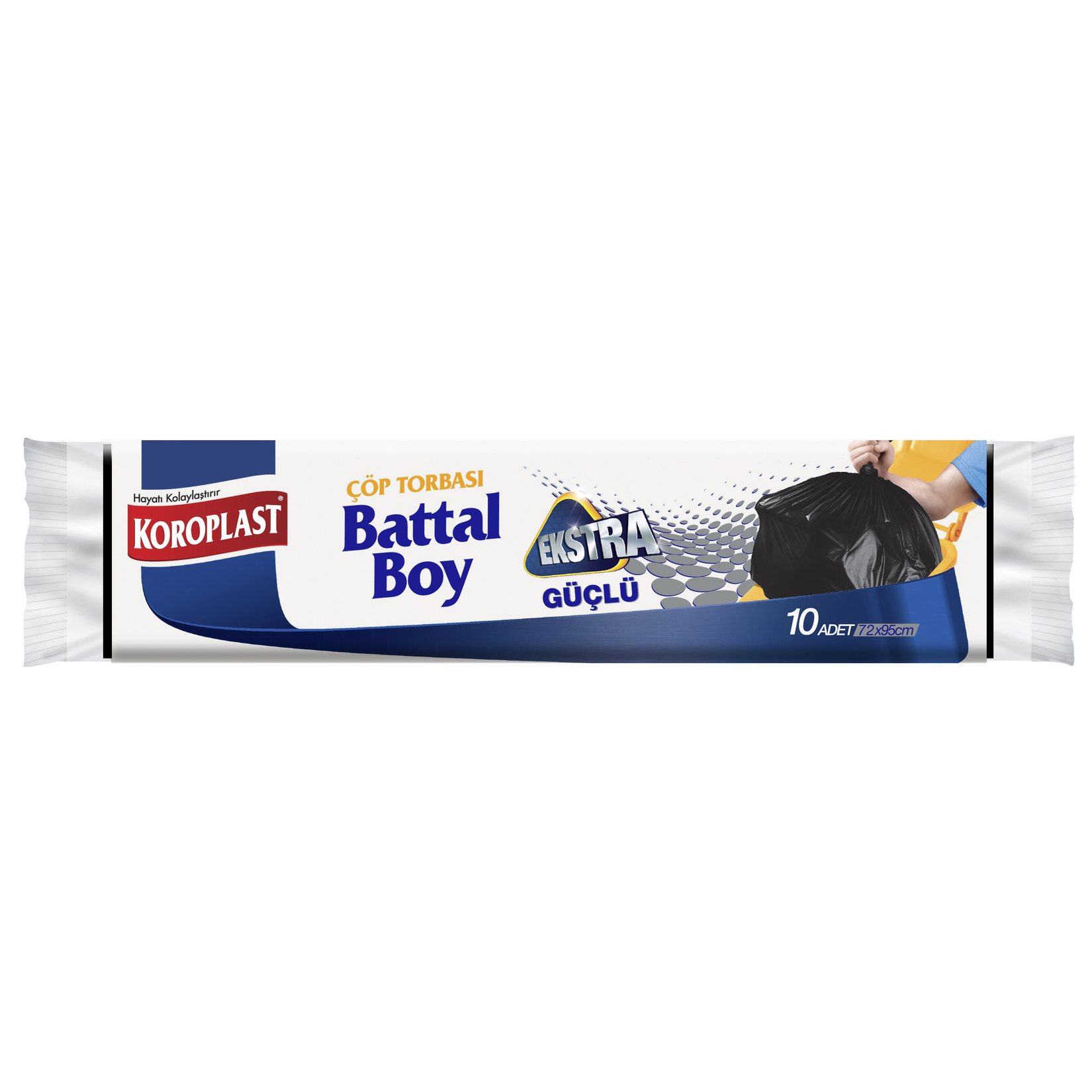 Koroplast Ekstra Dayanıklı Çöp Torbası Battal Boy 10'lu