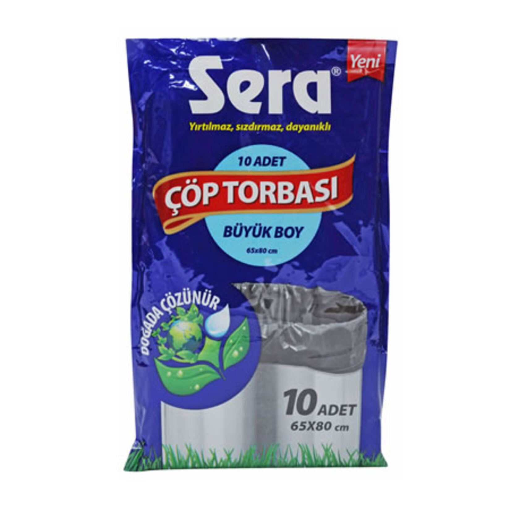 Sera Çöp Torbası Büyük Boy 10'Lu 65X80 Cm