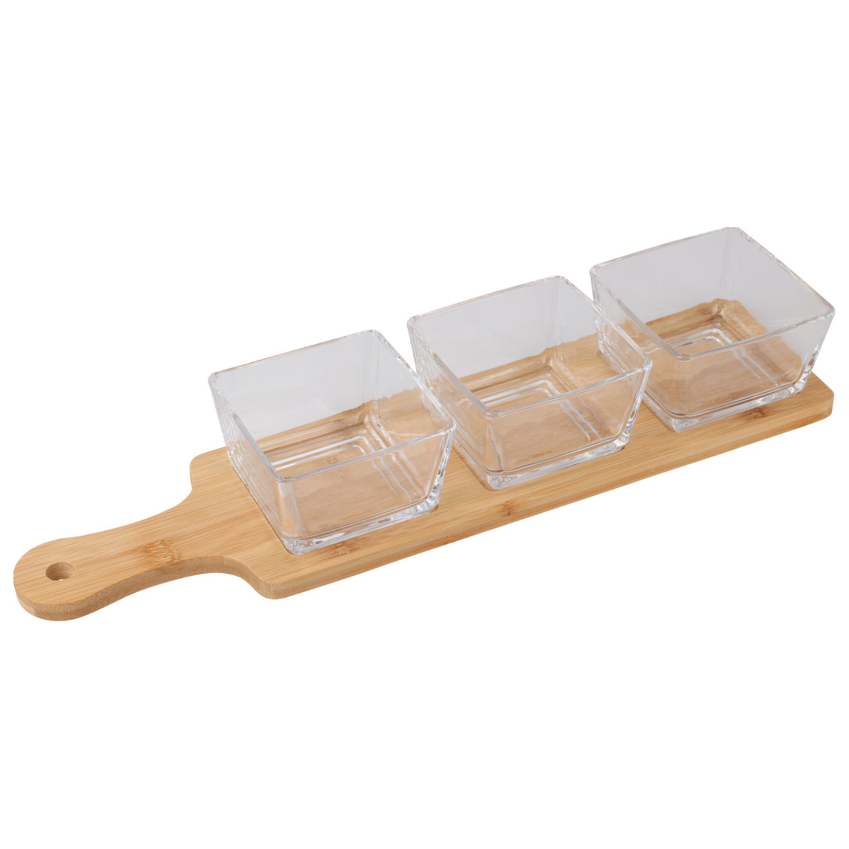 Excellent Houseware 3'lü Cam Kaseli 4 Parça Takım