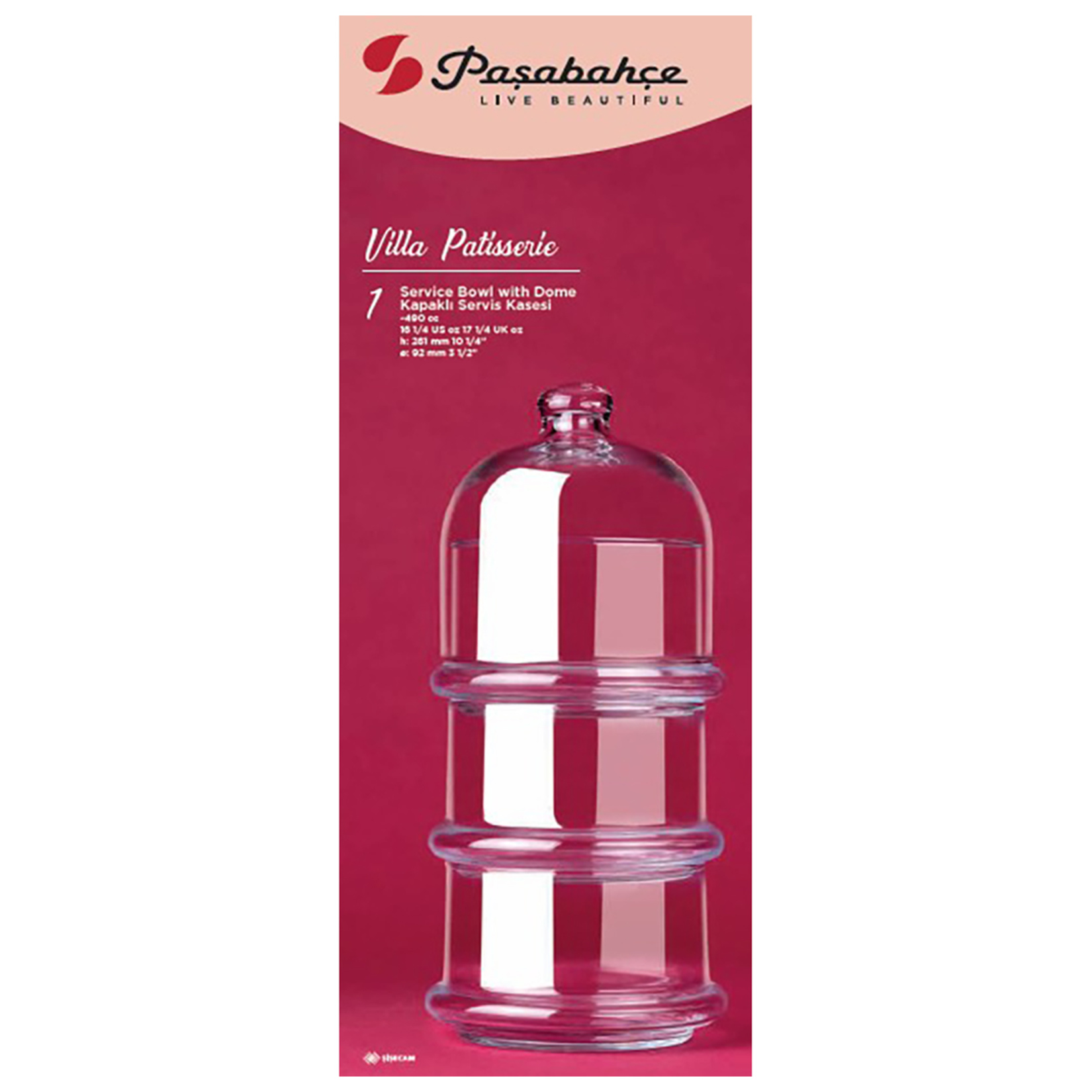 Paşabahçe Villa Patisserie Kapaklı Servis Kasesi