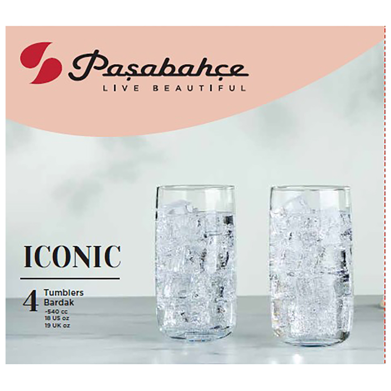 Paşabahçe Iconic Meşrubat Bardağı 4'lü 540 Cc