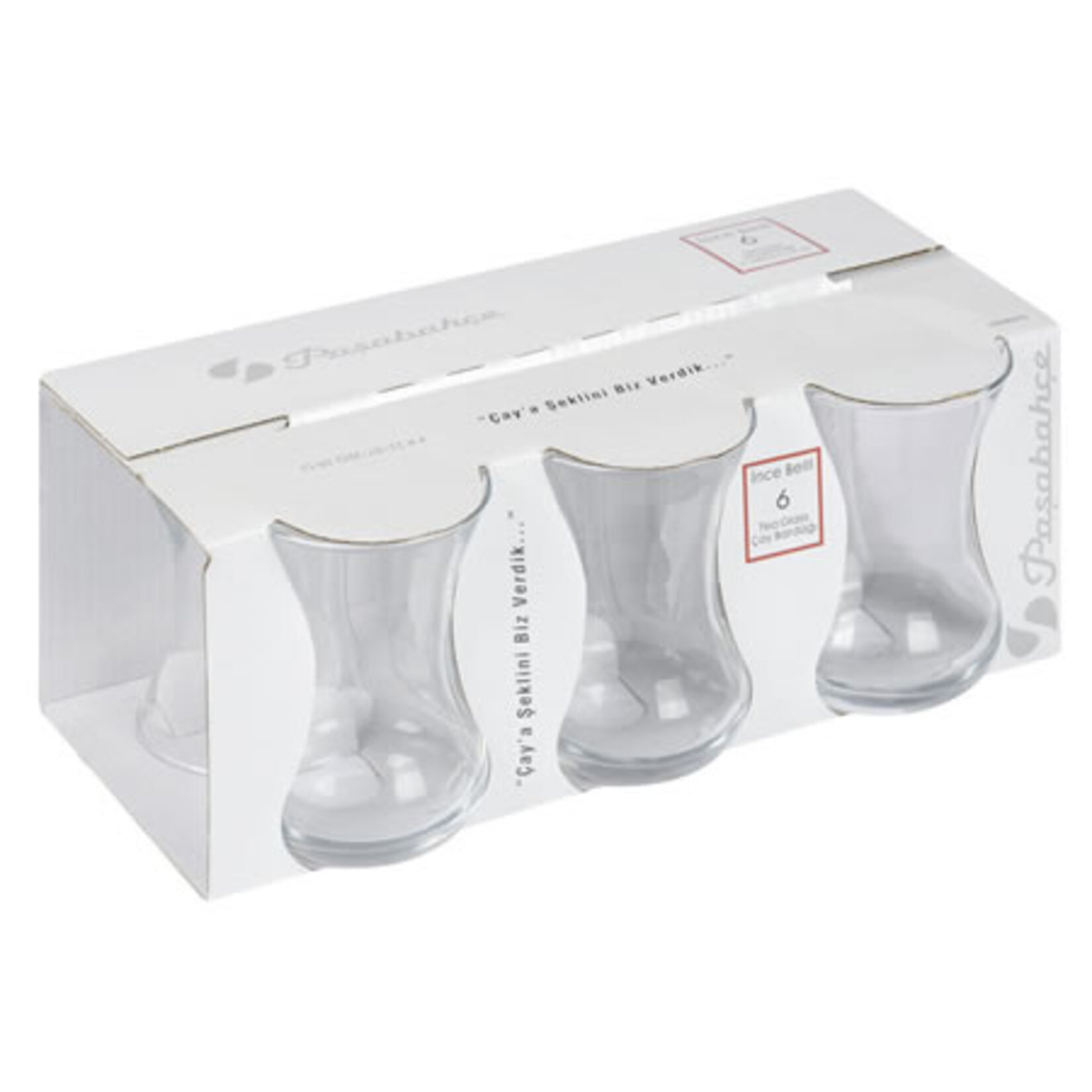 P.bahçe(42401)ince Belli Büyük Çay Bardağı 6'Lı